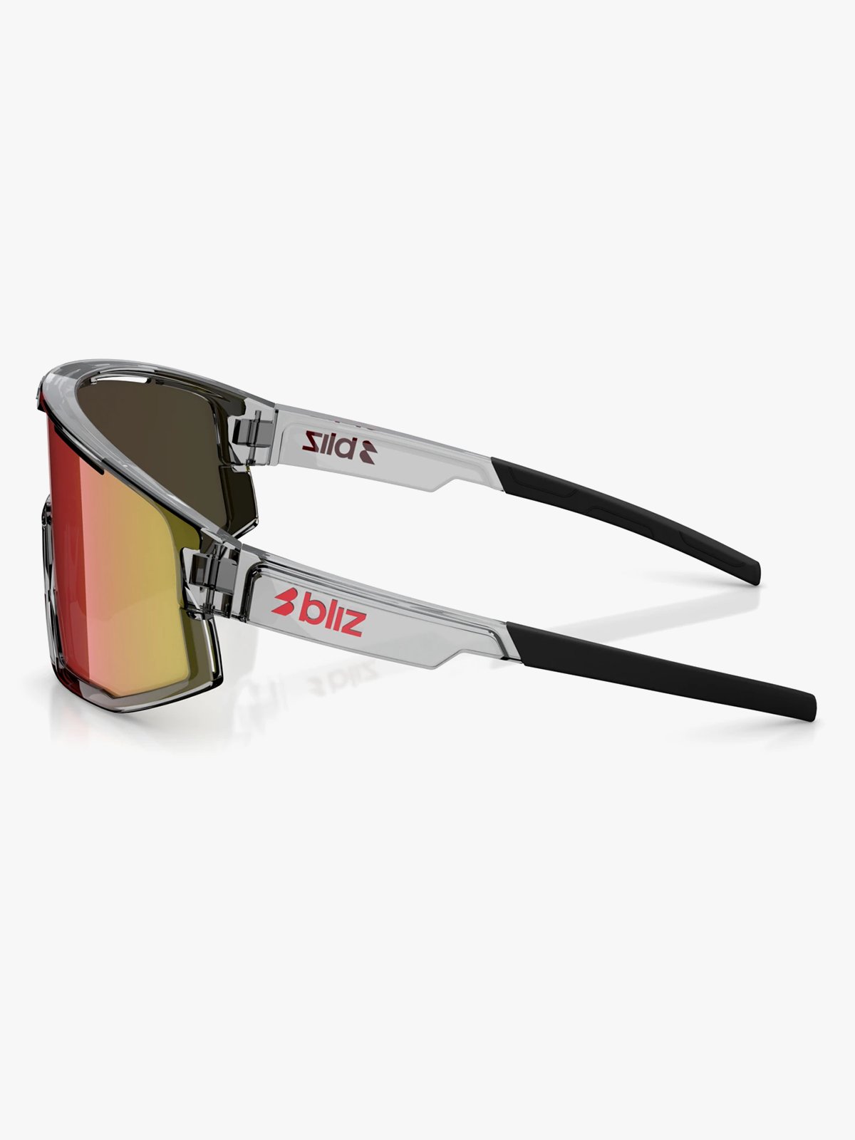 Bliz Fusion Transparent Dark Grey / Red