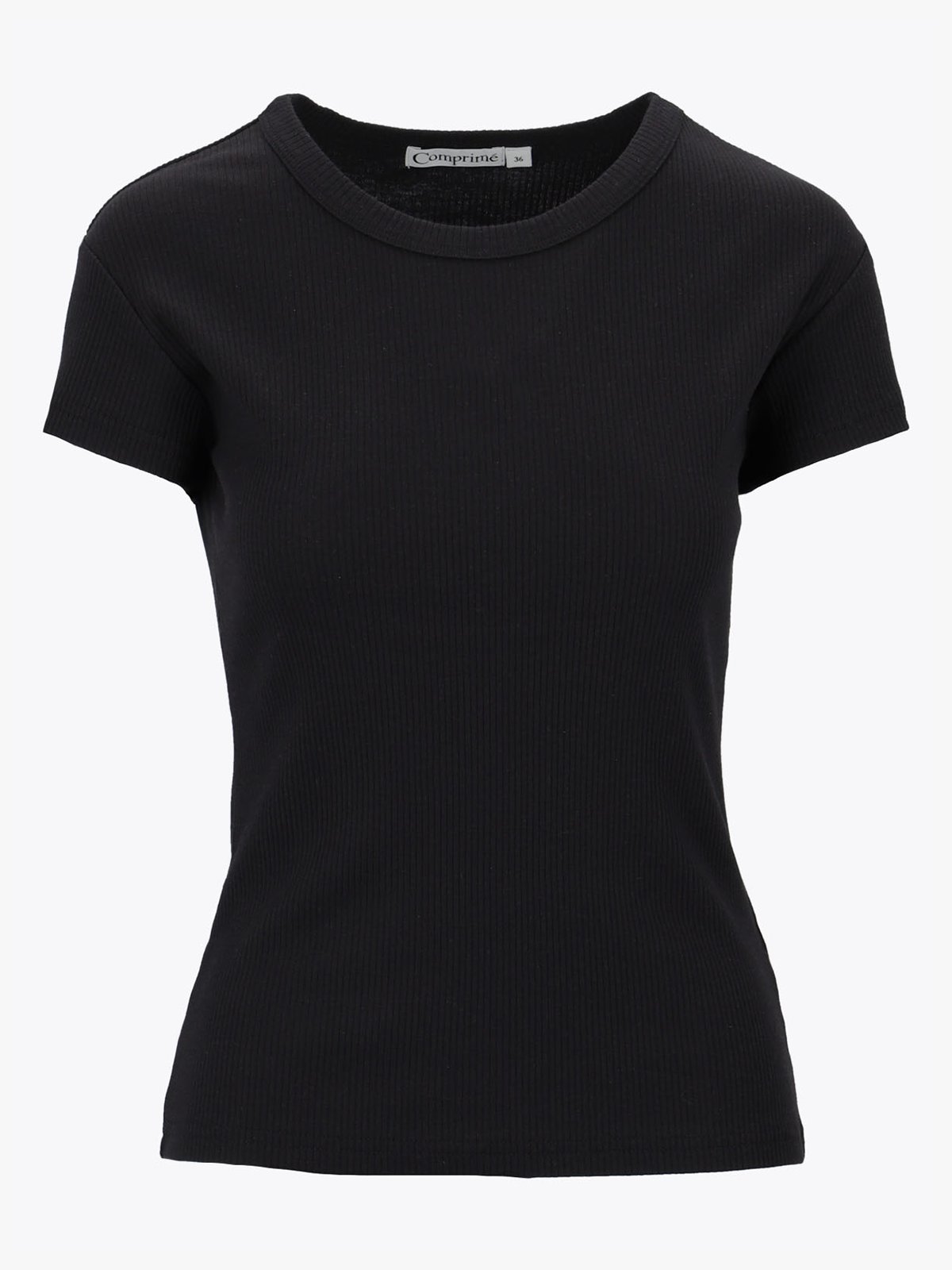 Comprimé Basic Rib T-Shirt Black