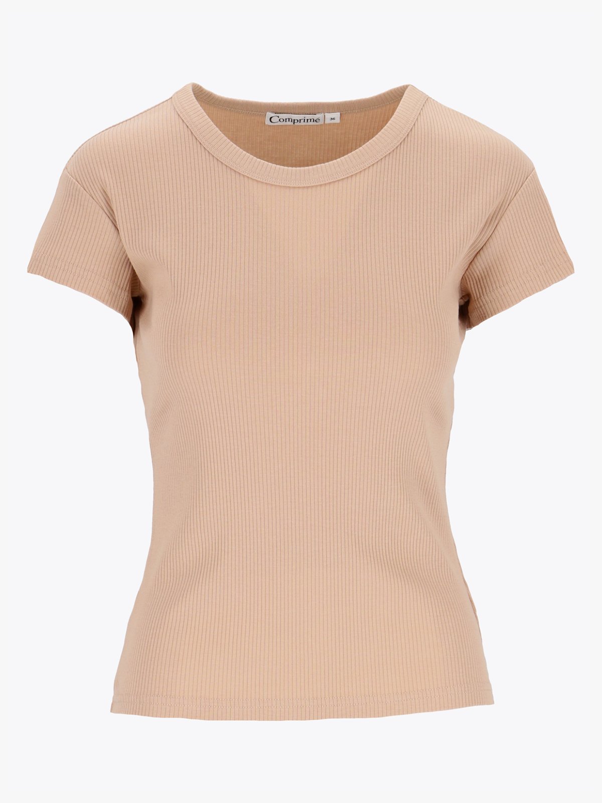 Comprimé Basic Rib T-Shirt Nude
