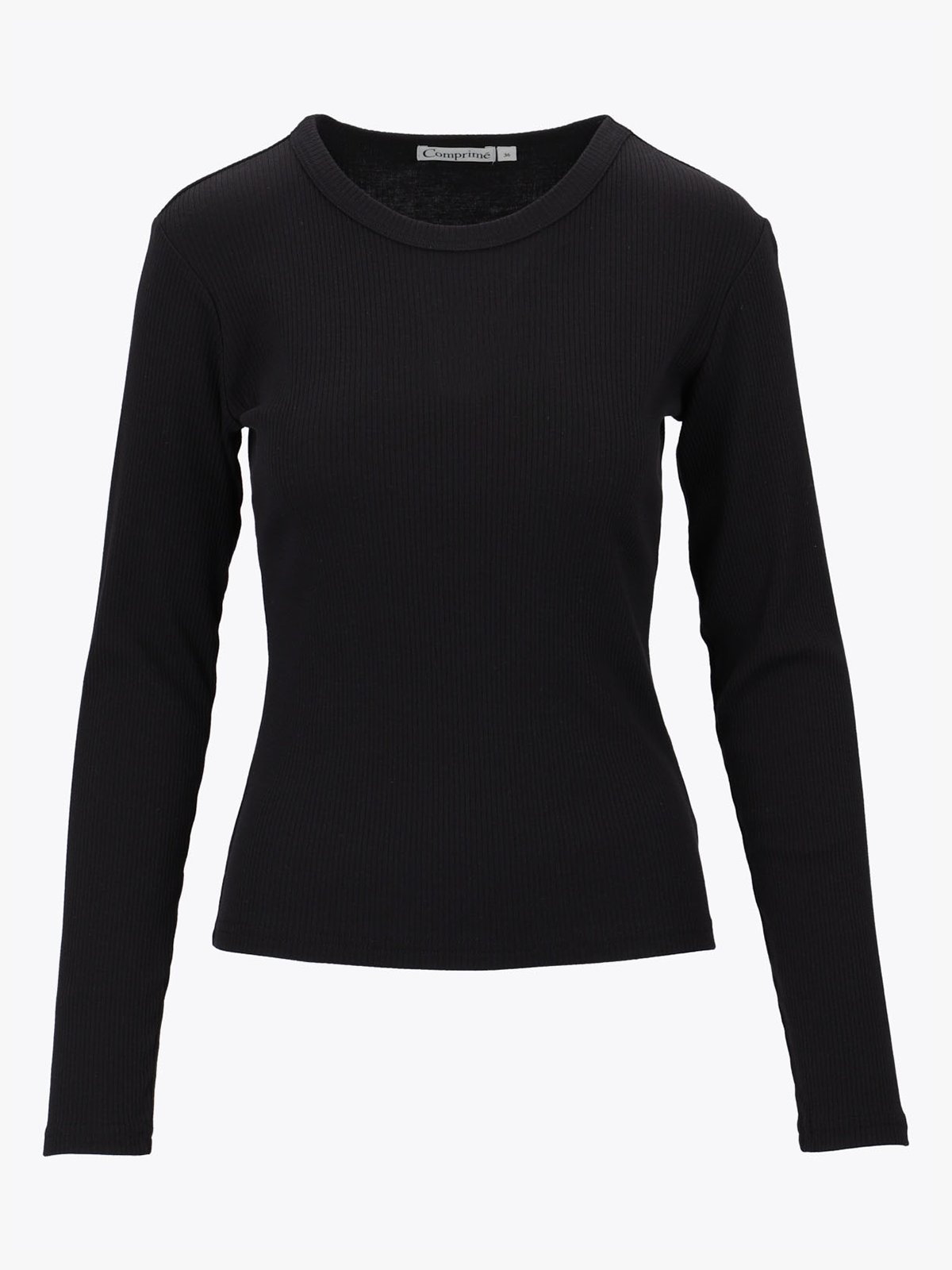 Comprimé Basic Rib Longsleeve Black
