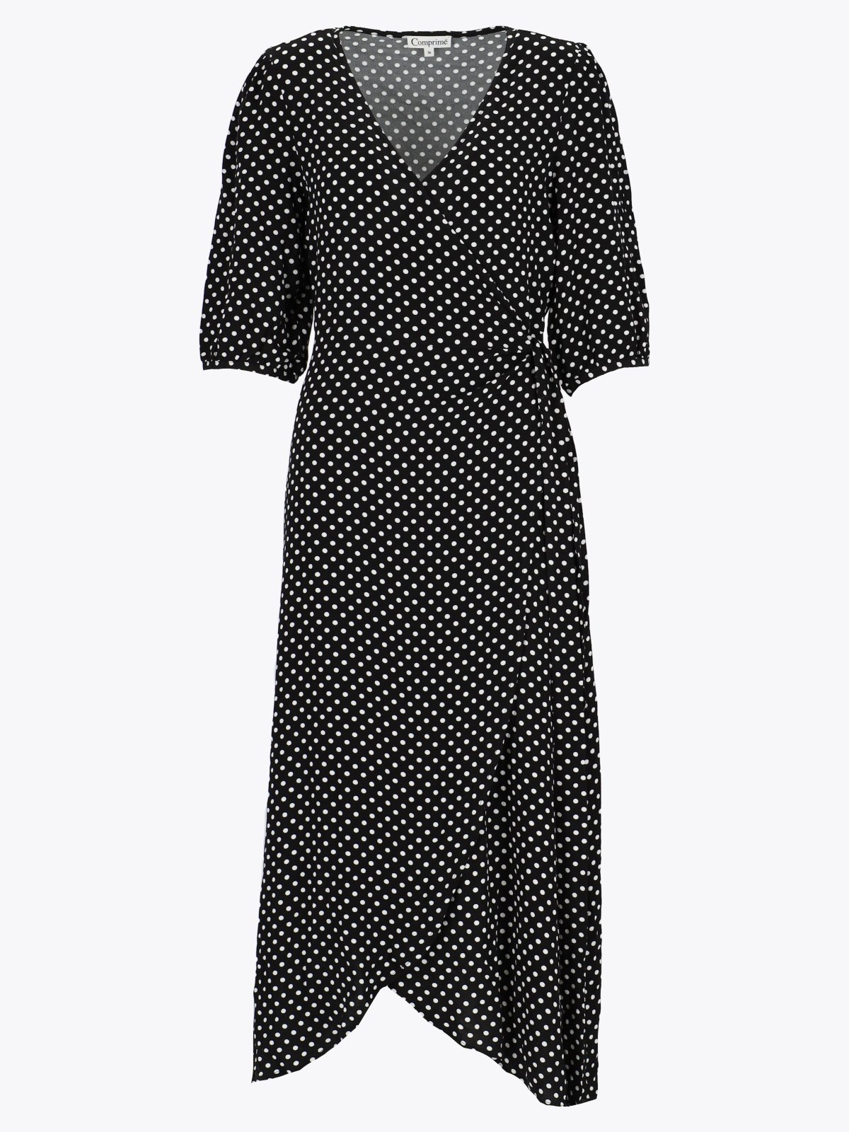 Comprimé Wrap Dress 01 Black / White