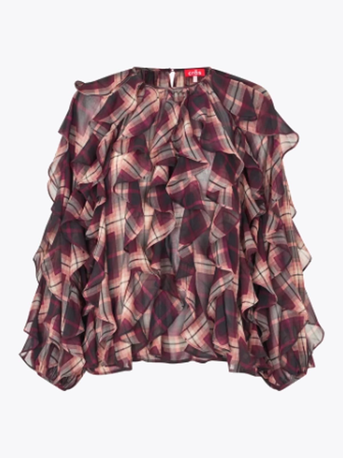 Cras Rya Blouse Bordeau Check
