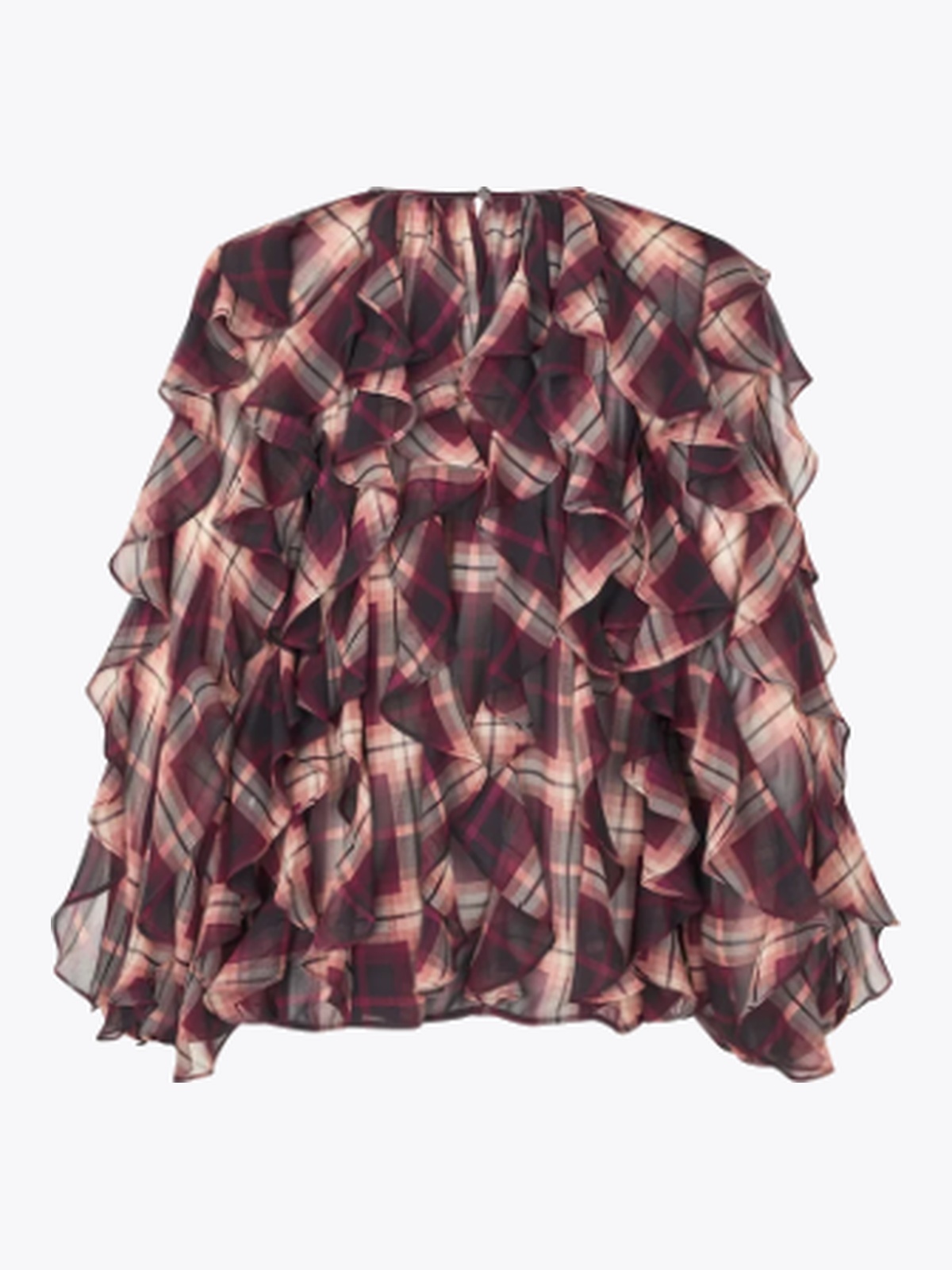 Cras Rya Blouse Bordeau Check