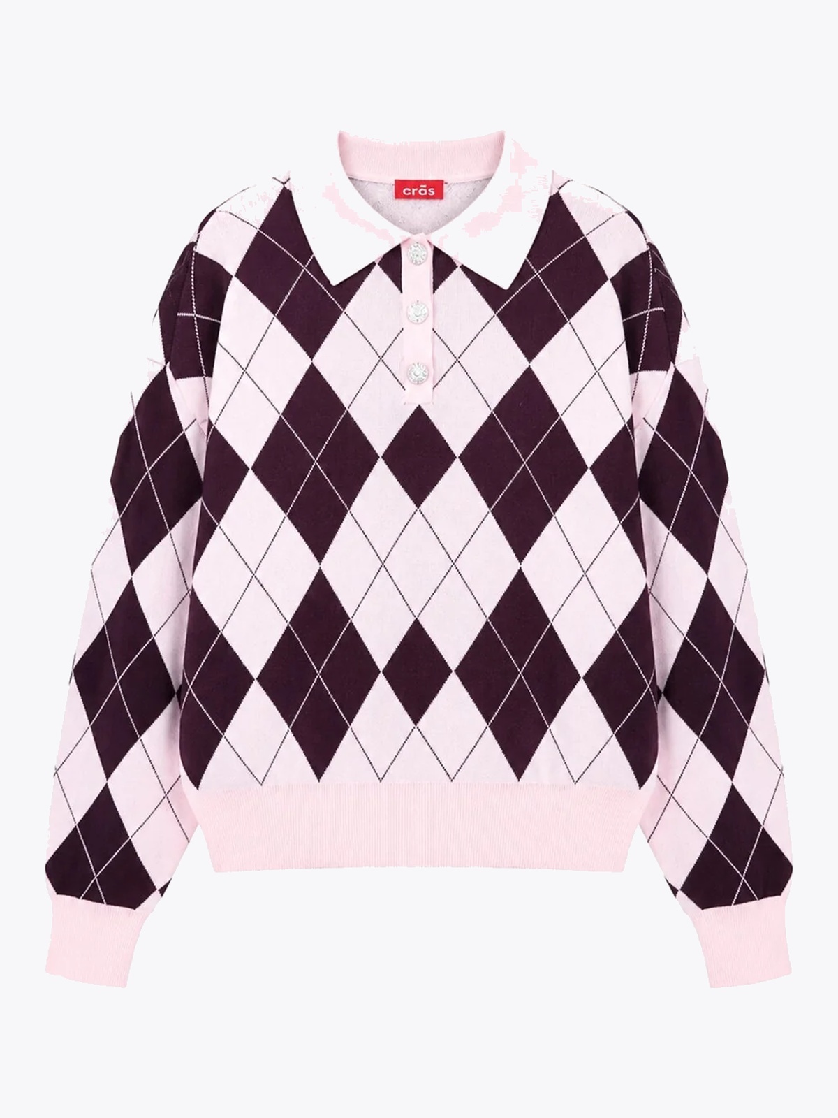Cras Lovemy Knit Pink Grape Check