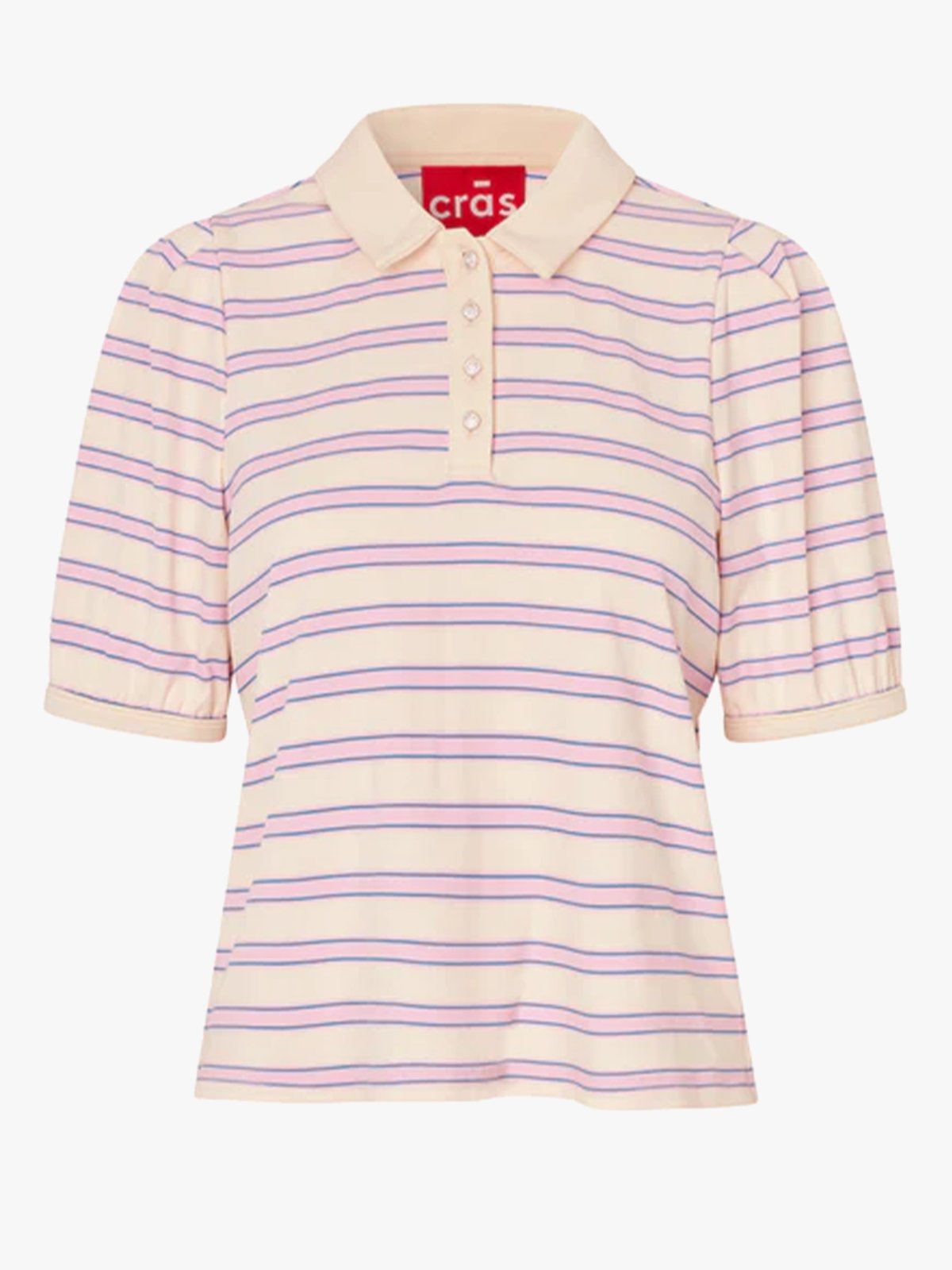 Cras Kleo Polo Creme Lilac Stripe