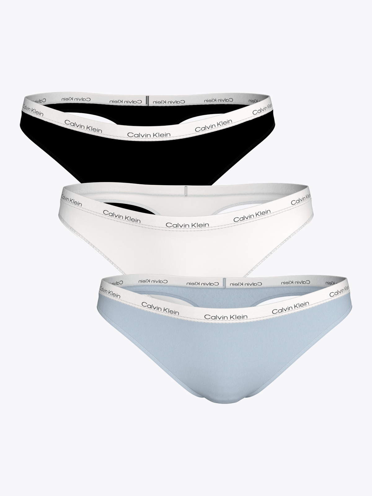 Calvin Klein 3 Pack Thong GG2 Black/Classic White/Plein Air