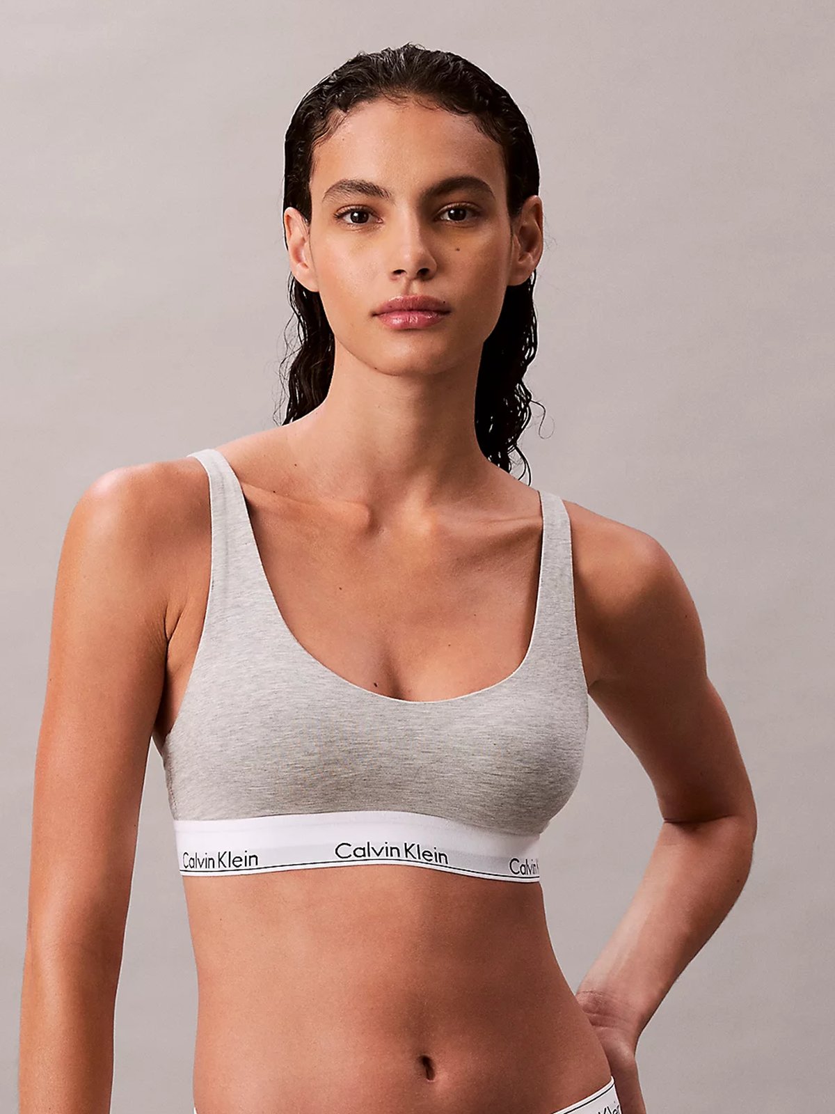 Calvin Klein Lined Bralette Grey Heather