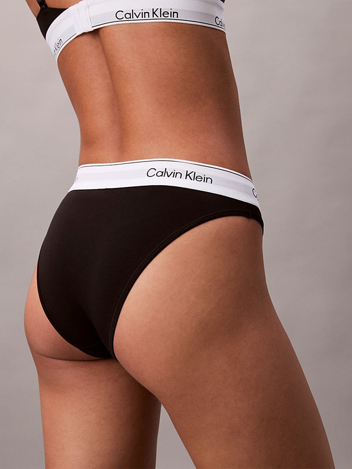 Calvin Klein High Leg Tanga Black