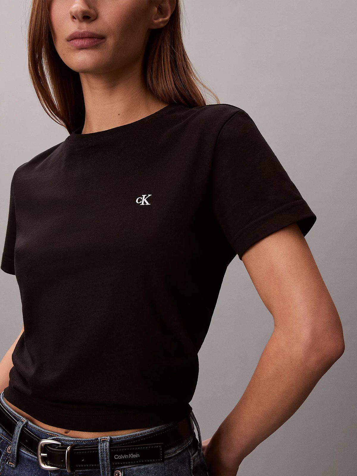 Calvin Klein Short Sleeve Monogram Crew Tee Black