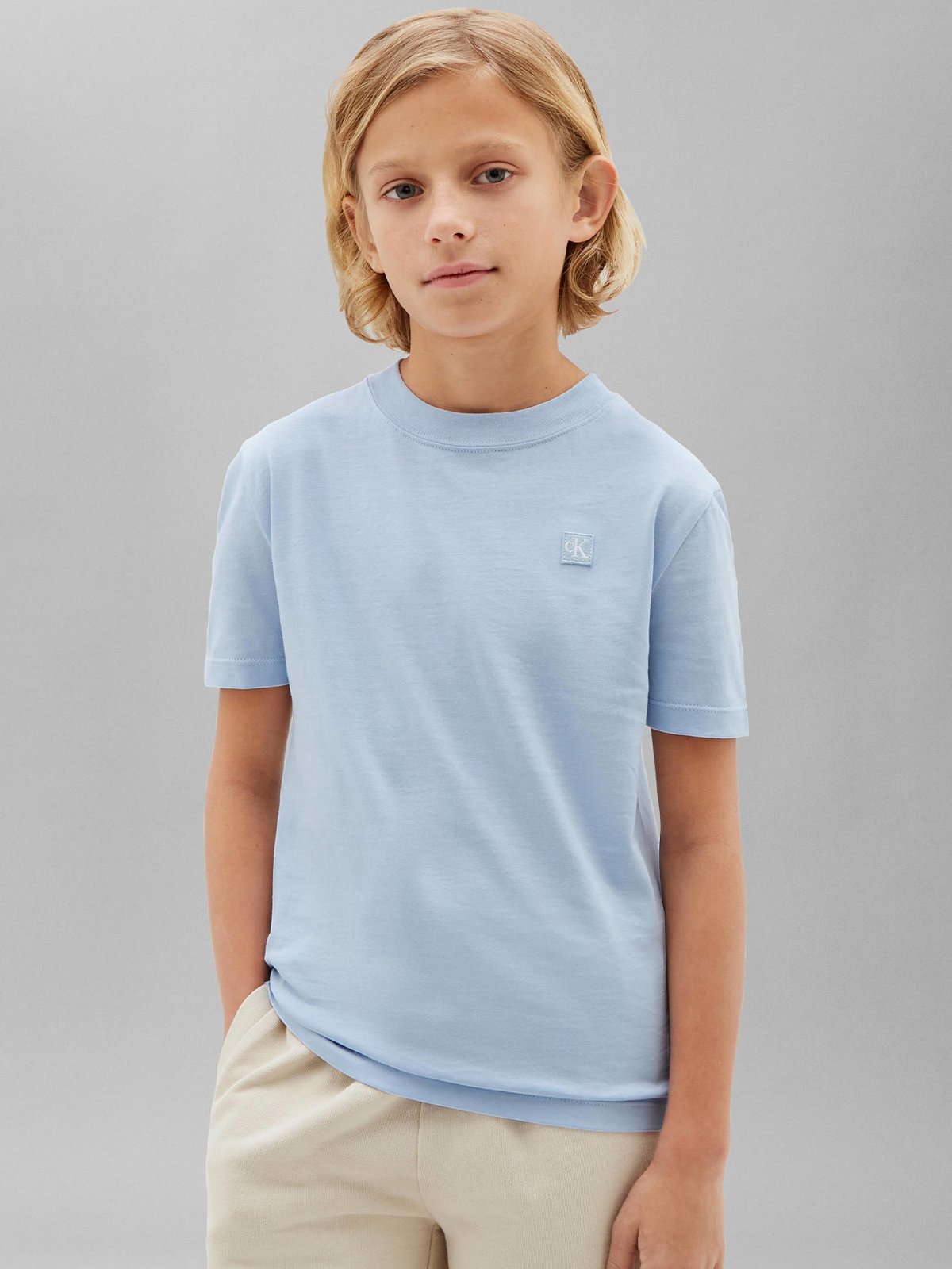 Calvin Klein Mini Badge Tee Junior Blå