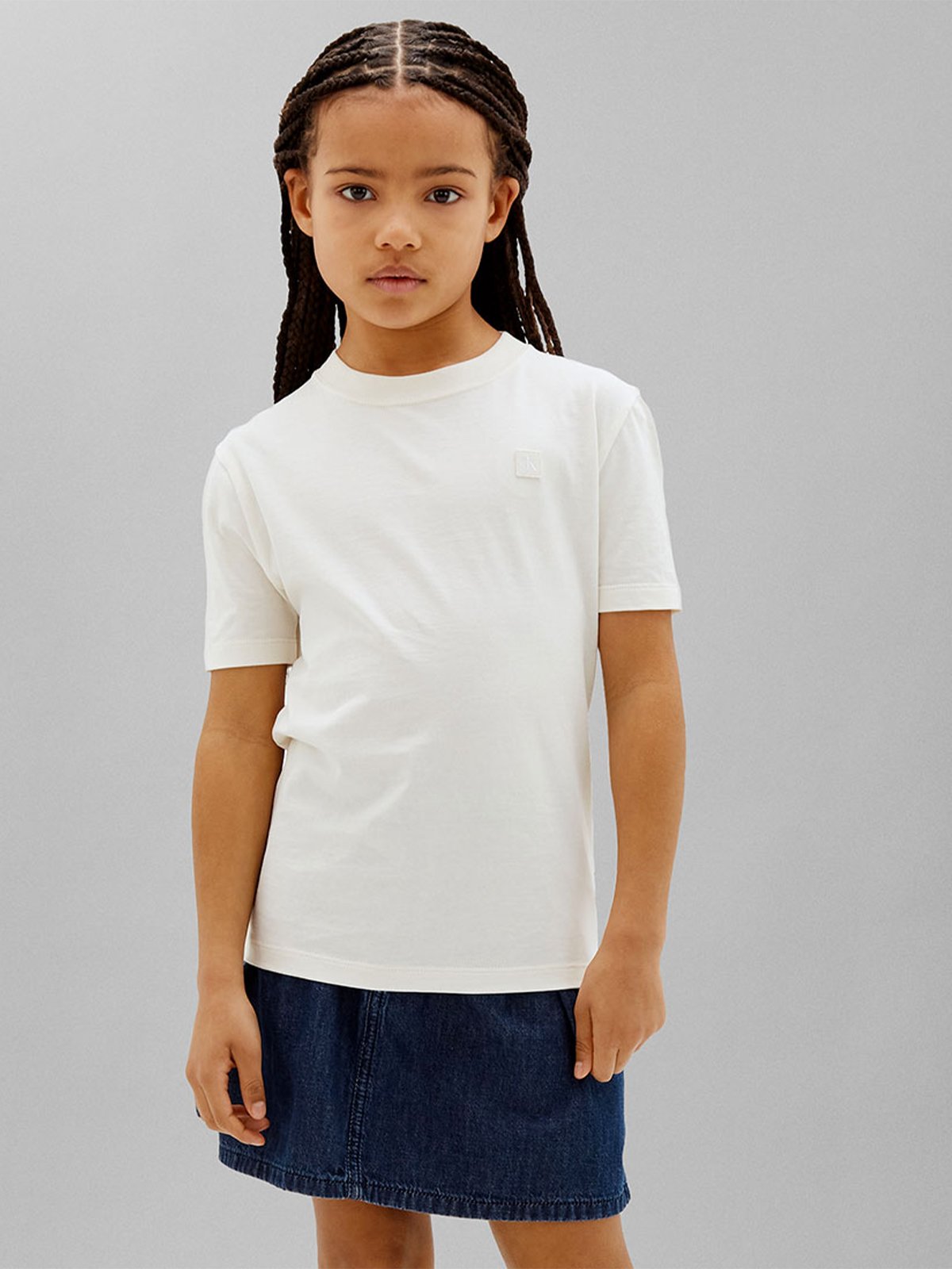 Calvin Klein Mini Badge Tee Junior Tofu