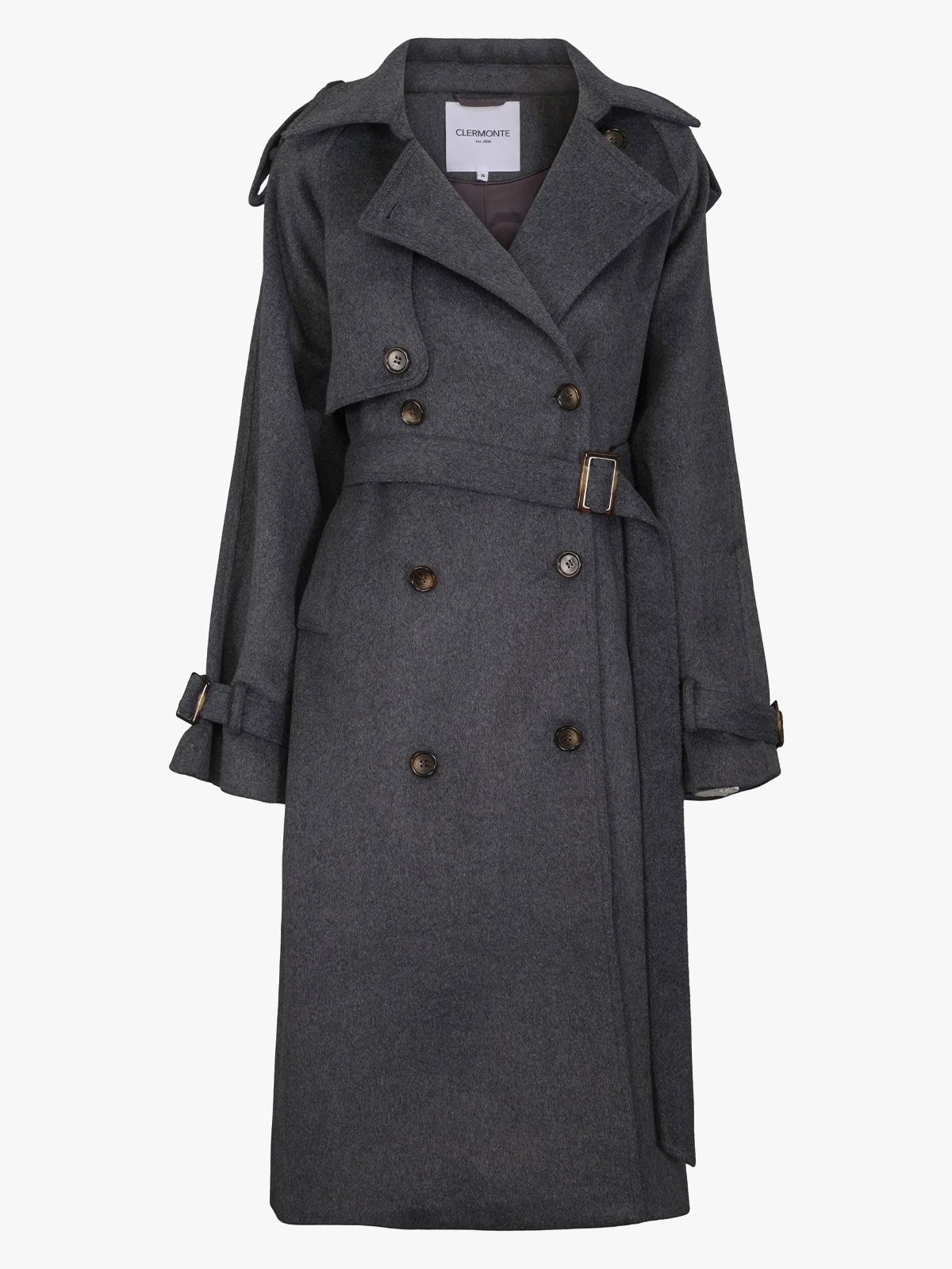 Clermonte Caia Wool Coat Dark Grey