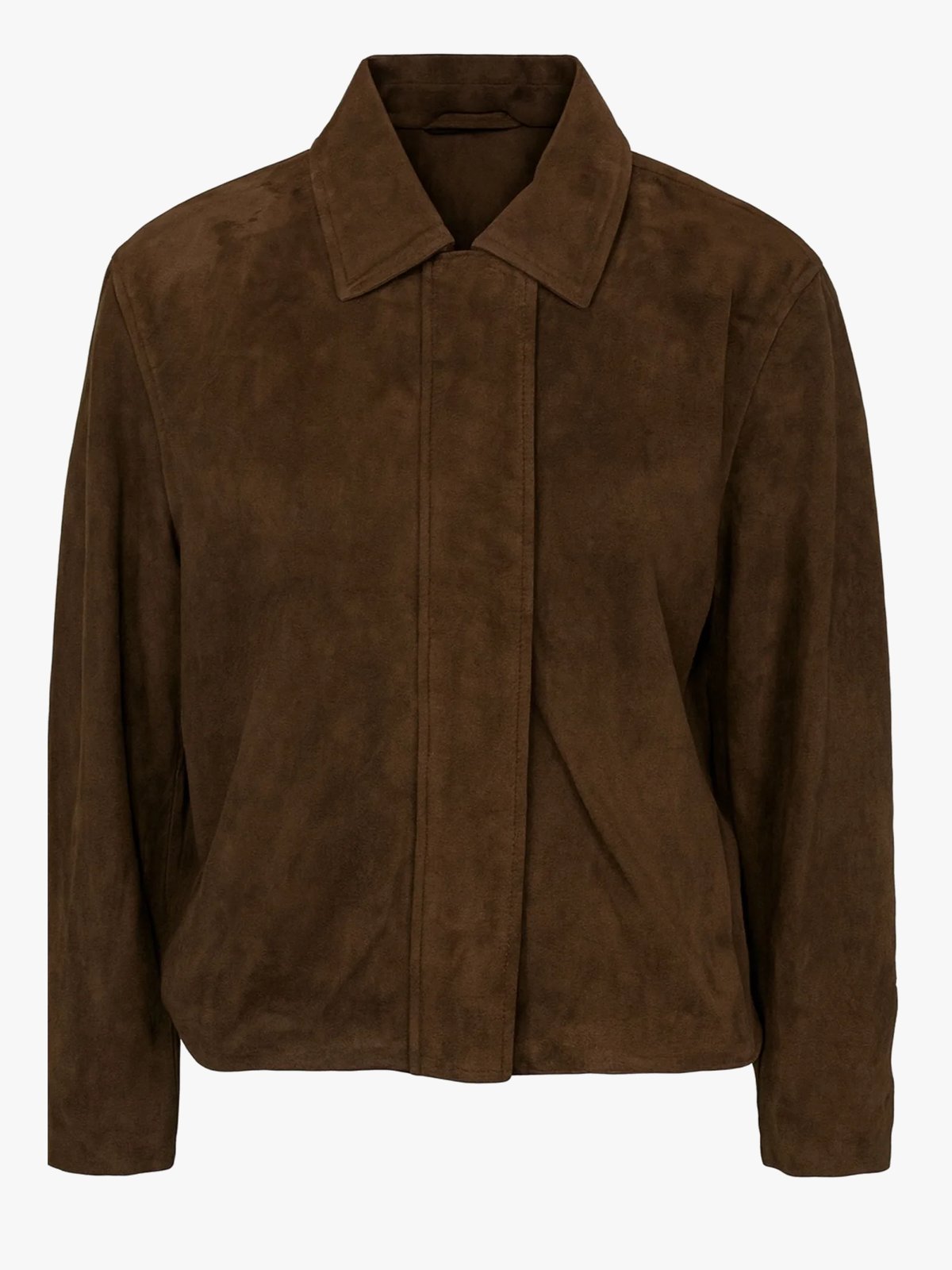 Clermonte Chloe Suede Jacket Dark Brown