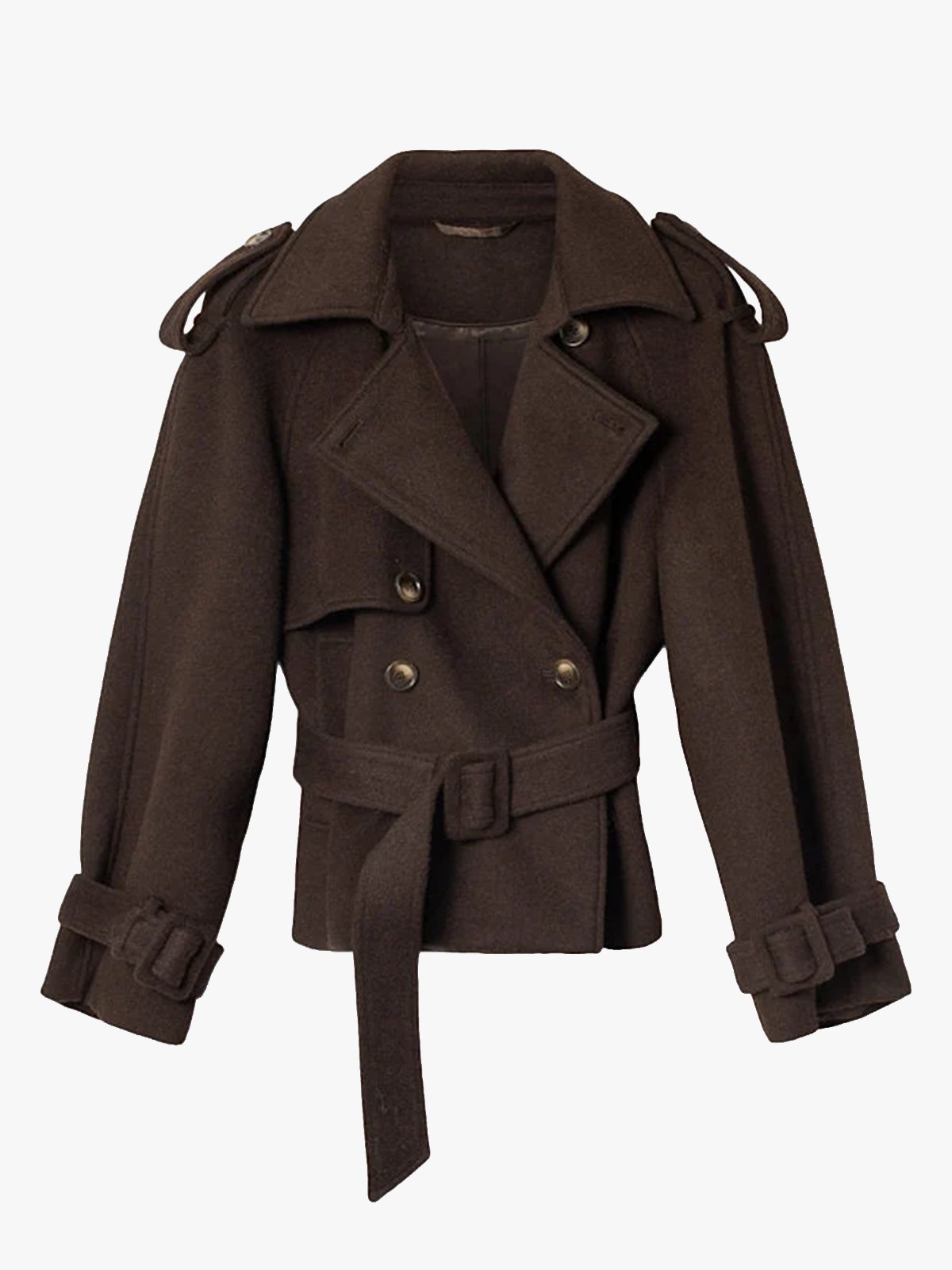 Clermonte Caia Wool Jacket Dark Brown