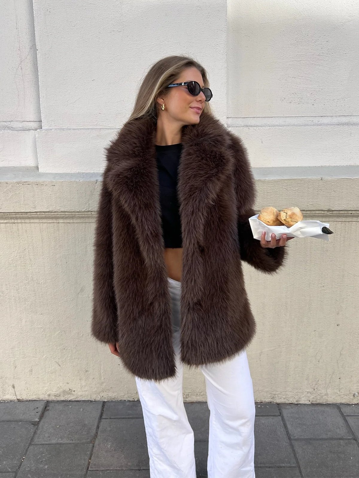 Clermonte Maya Faux Fur Brown