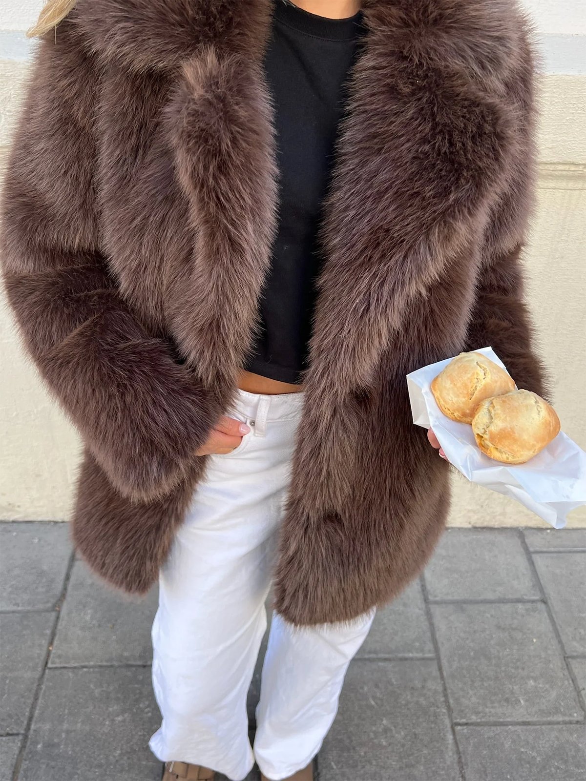 Clermonte Maya Faux Fur Brown