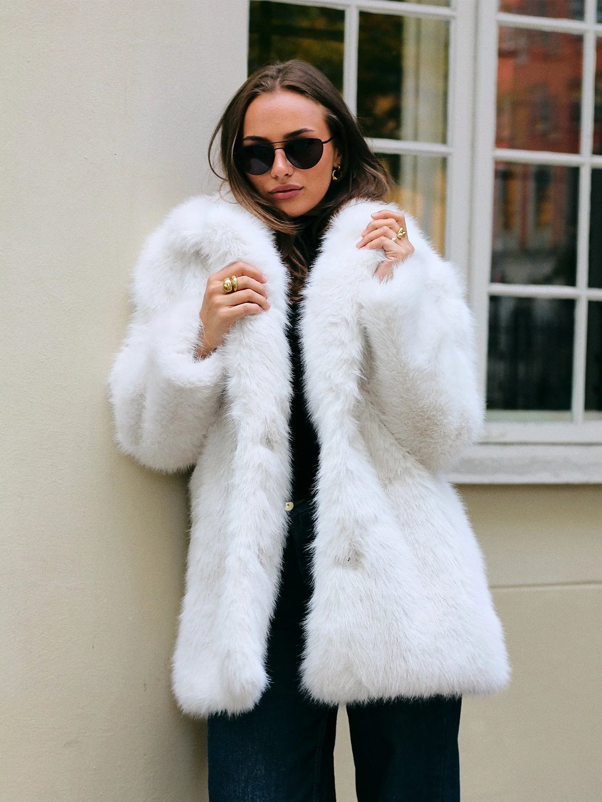 Clermonte Maya Faux Fur White
