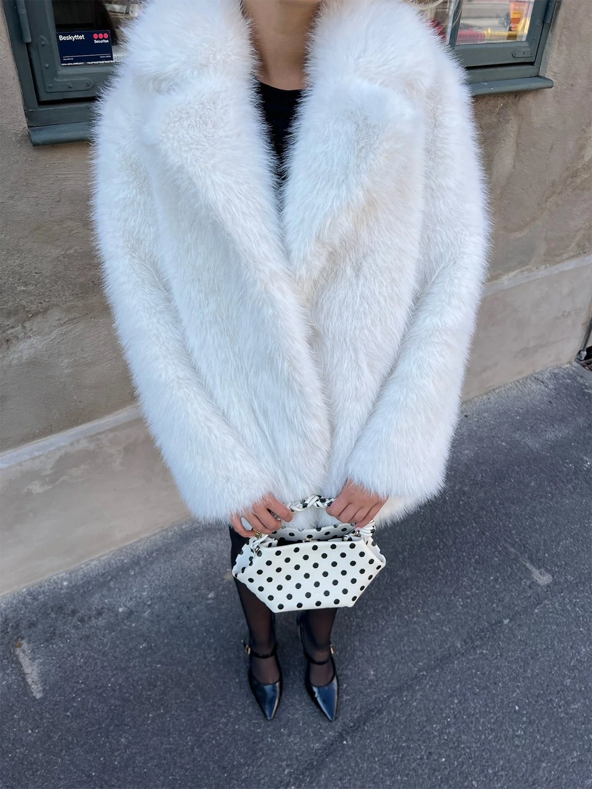 Clermonte Maya Faux Fur White