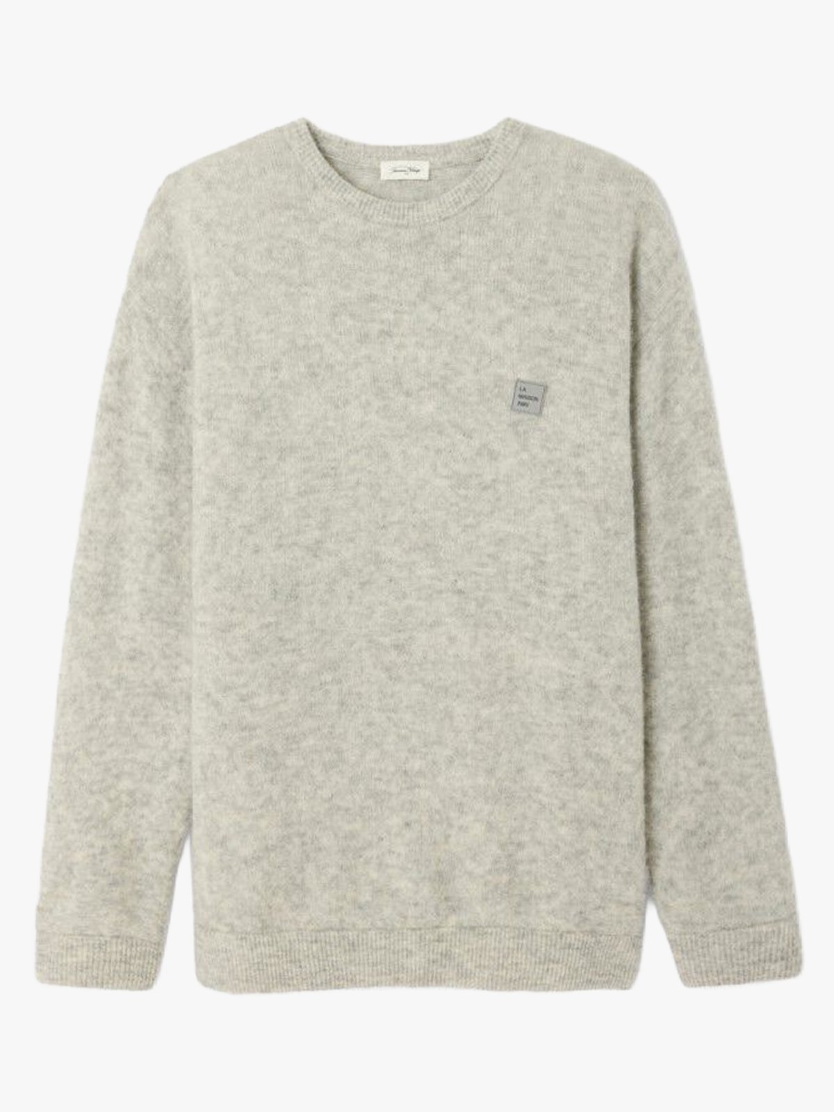 American Vintage Vitow Sweater Melange Light Grey