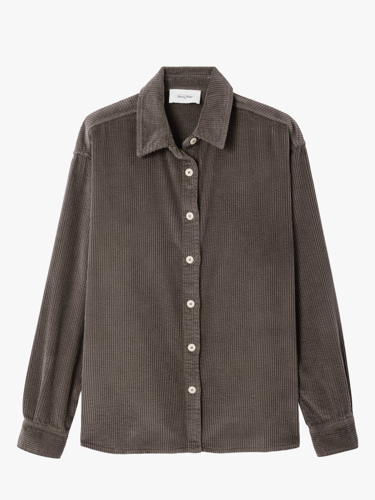 American Vintage Padow Long Sleeve Shirt Brun