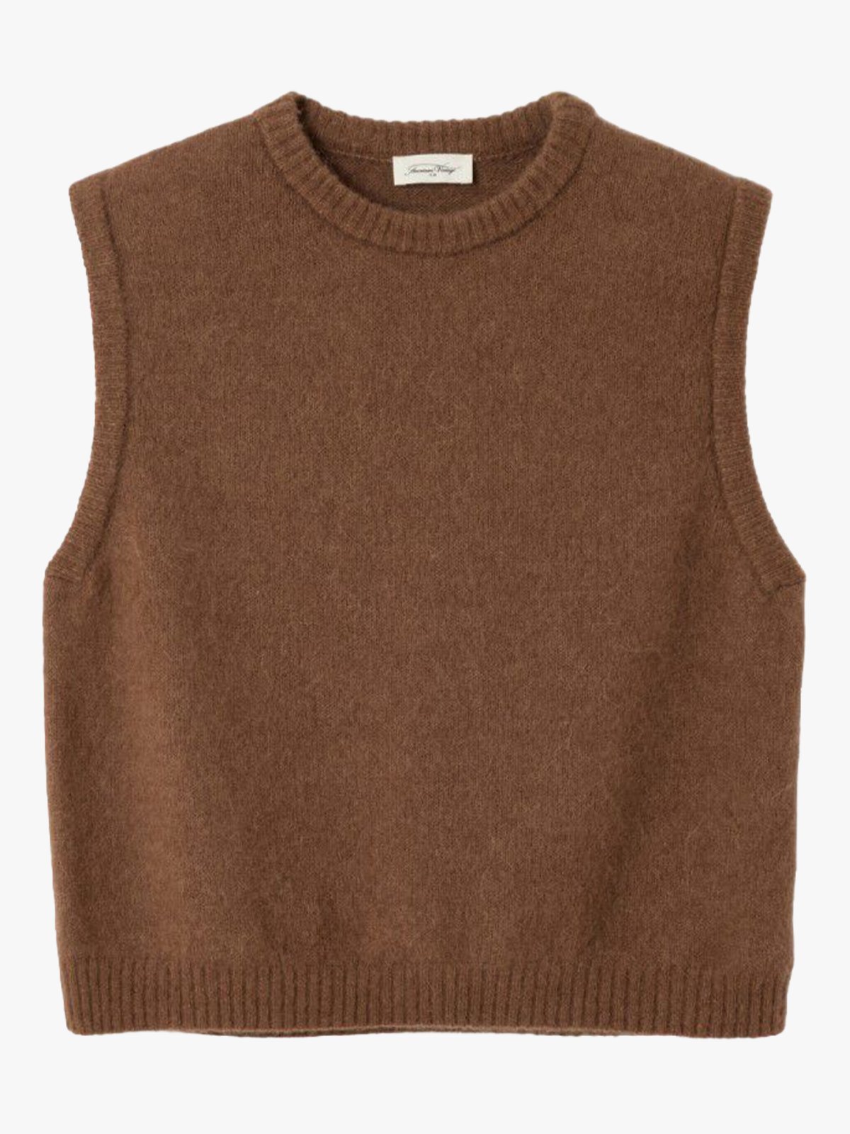 American Vintage Vitow Pullover Vest Chocolate Melange