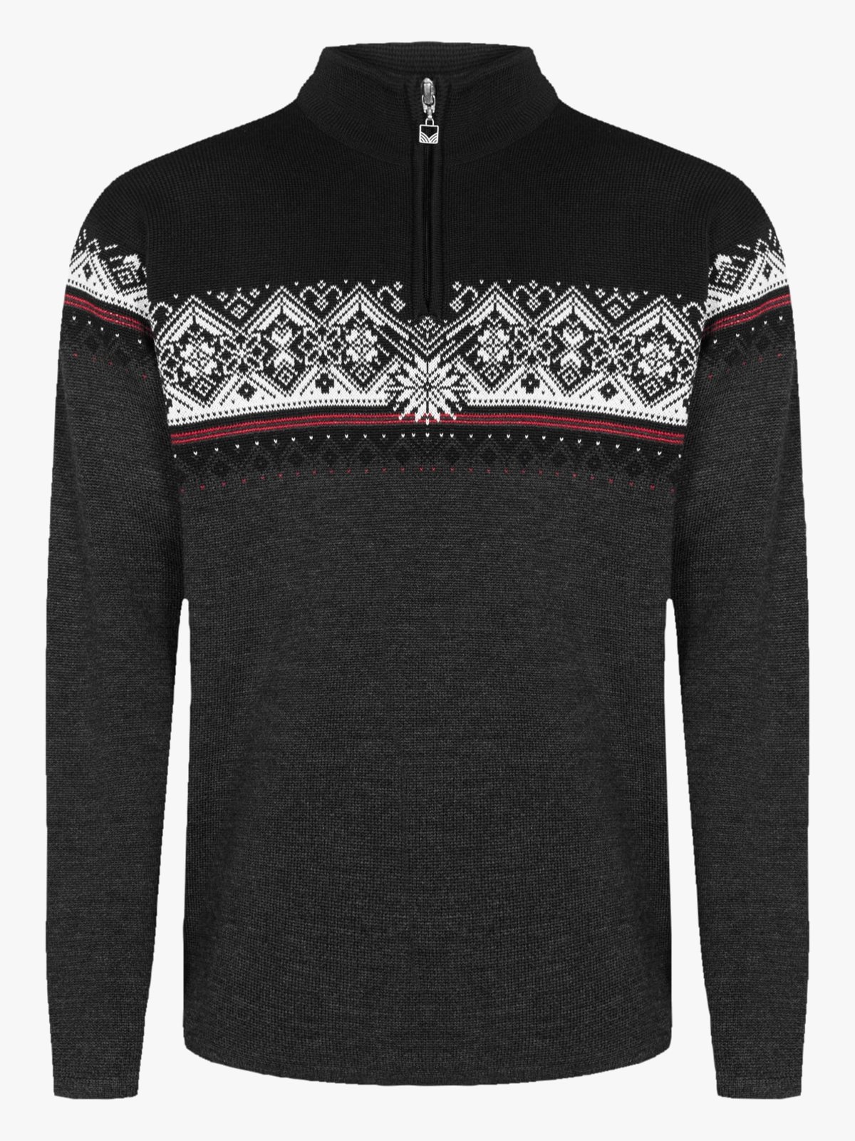 Dale Of Norway Moritz Masc Sweater Dark Charcoal Raspberry Black