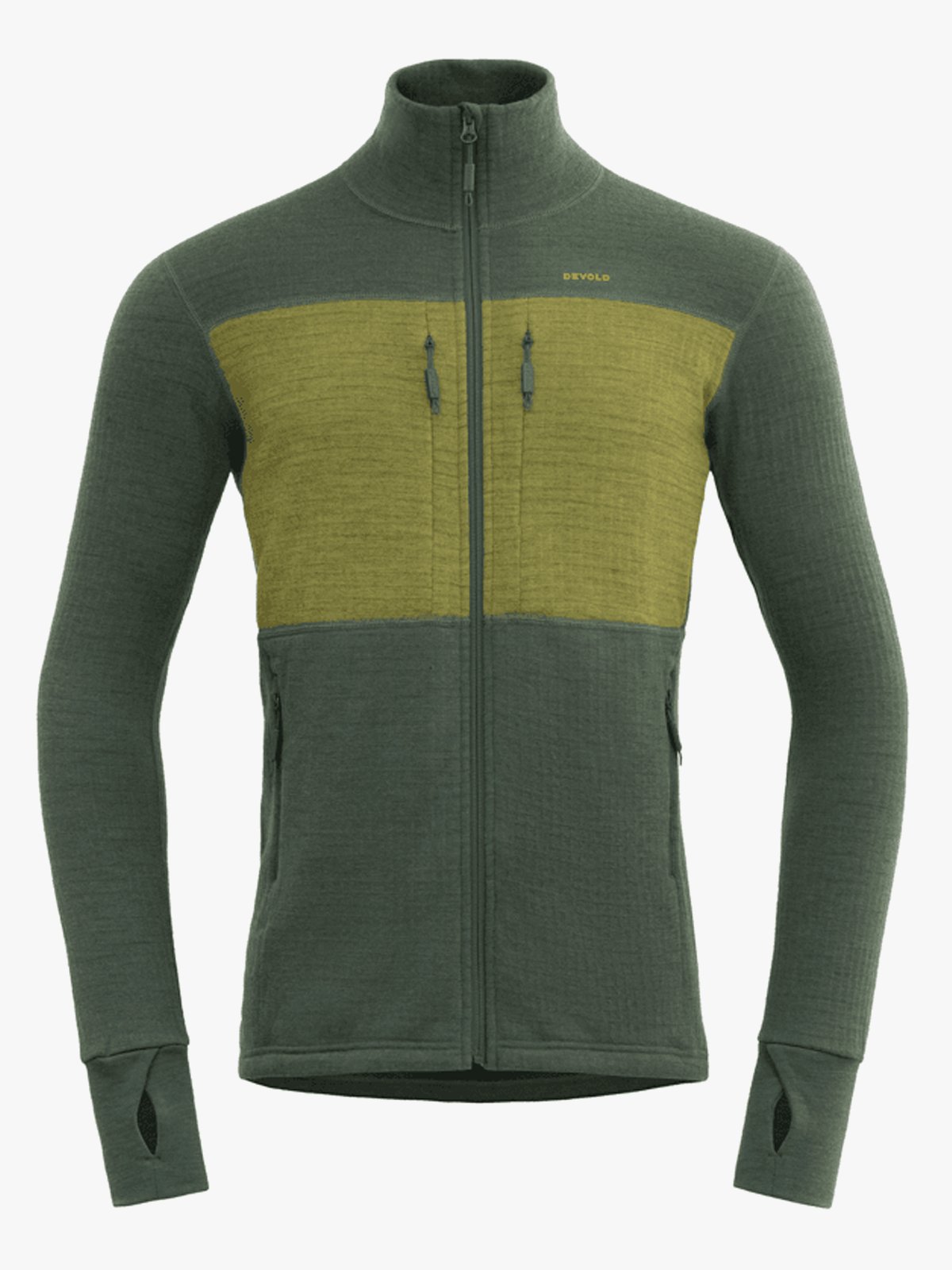 Devold Egga Grid Merino Jacket Man Forest/Green