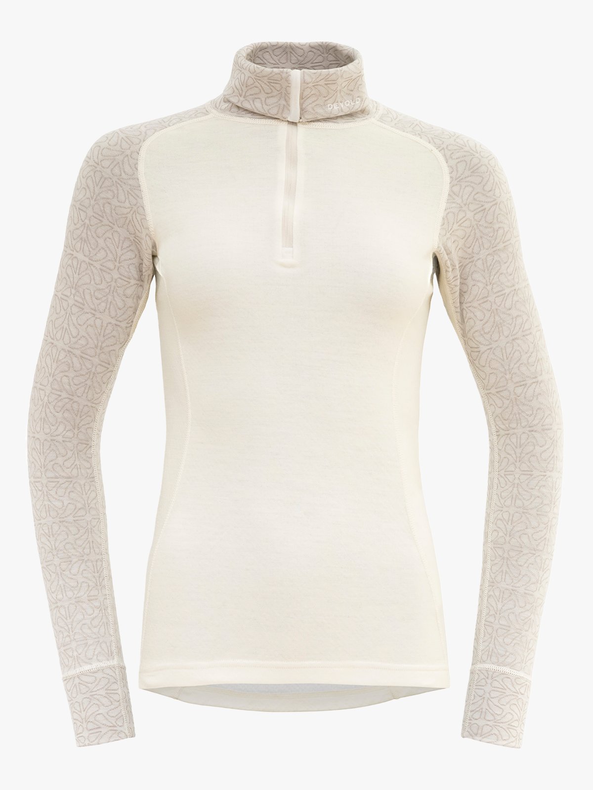 Devold Duo Active Merino 205 Zip Neck Woman Raw White