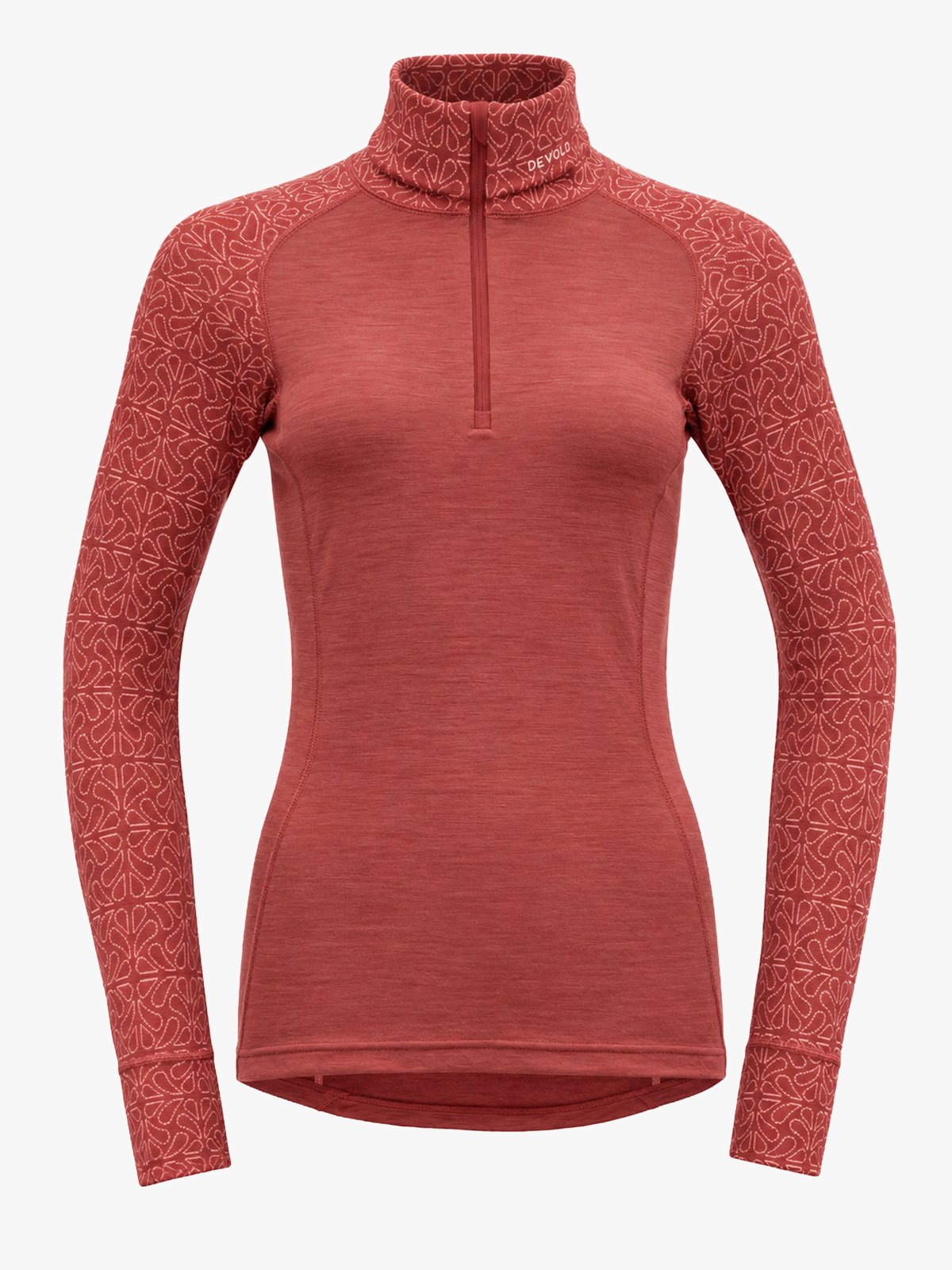 Devold Duo Active Merino 205 Zip Neck Woman Marsala