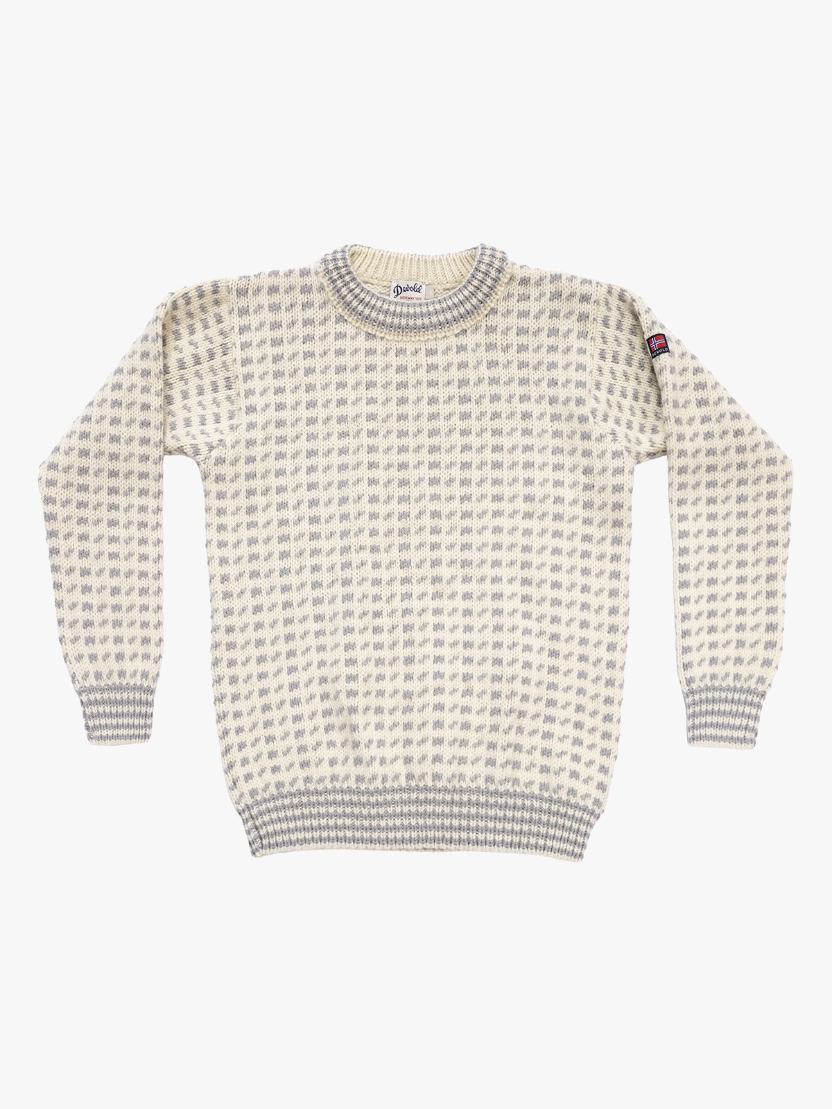 Devold Islender Crew Neck Offwhite / Grey
