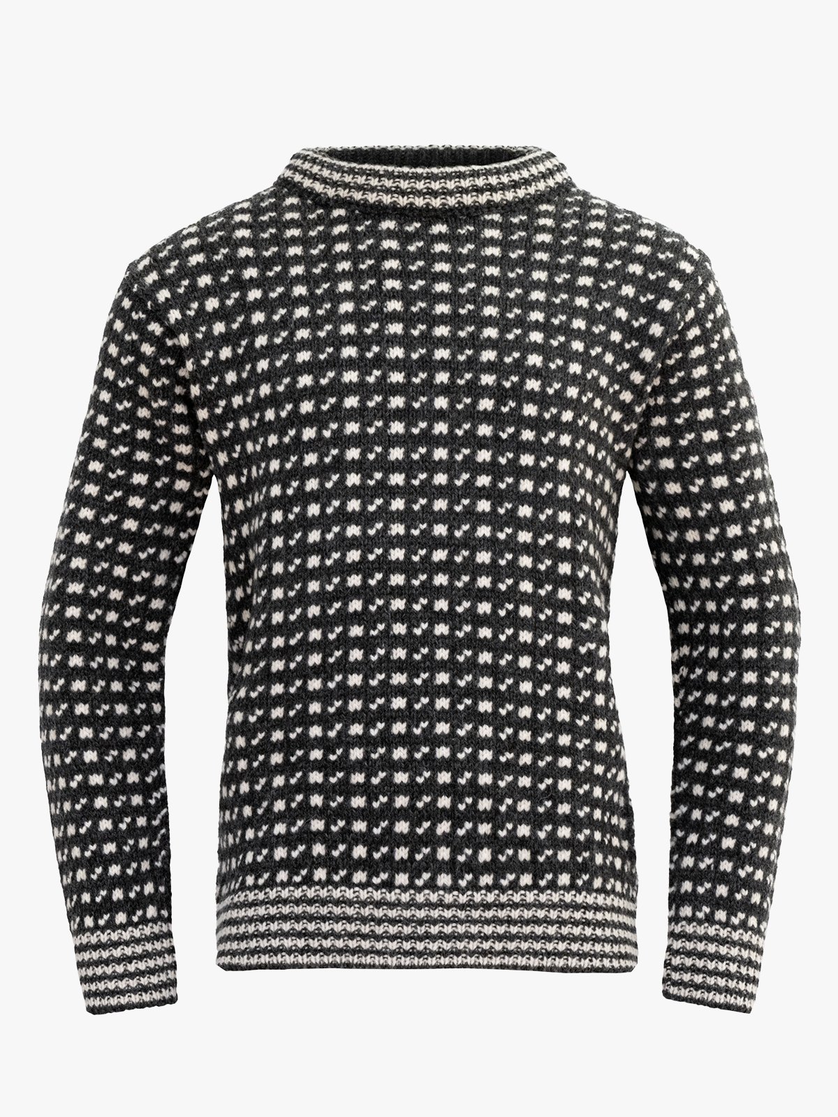 Devold Islender Crew Neck Anthracite/Offwhite