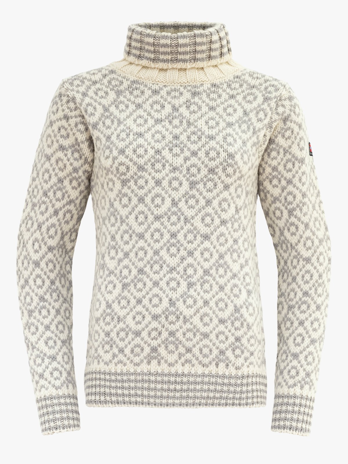 Devold Svalbard Sweater High Neck Offwhite/Grey