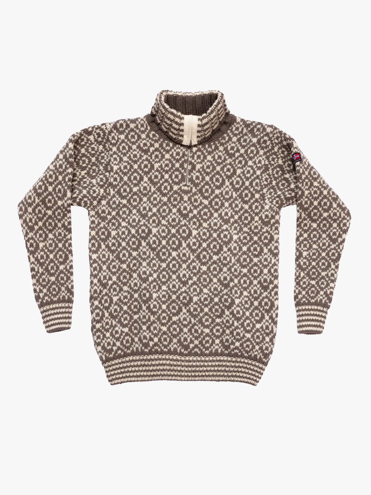 Devold Svalbard Wool Zip Neck Falcon / Offwhite