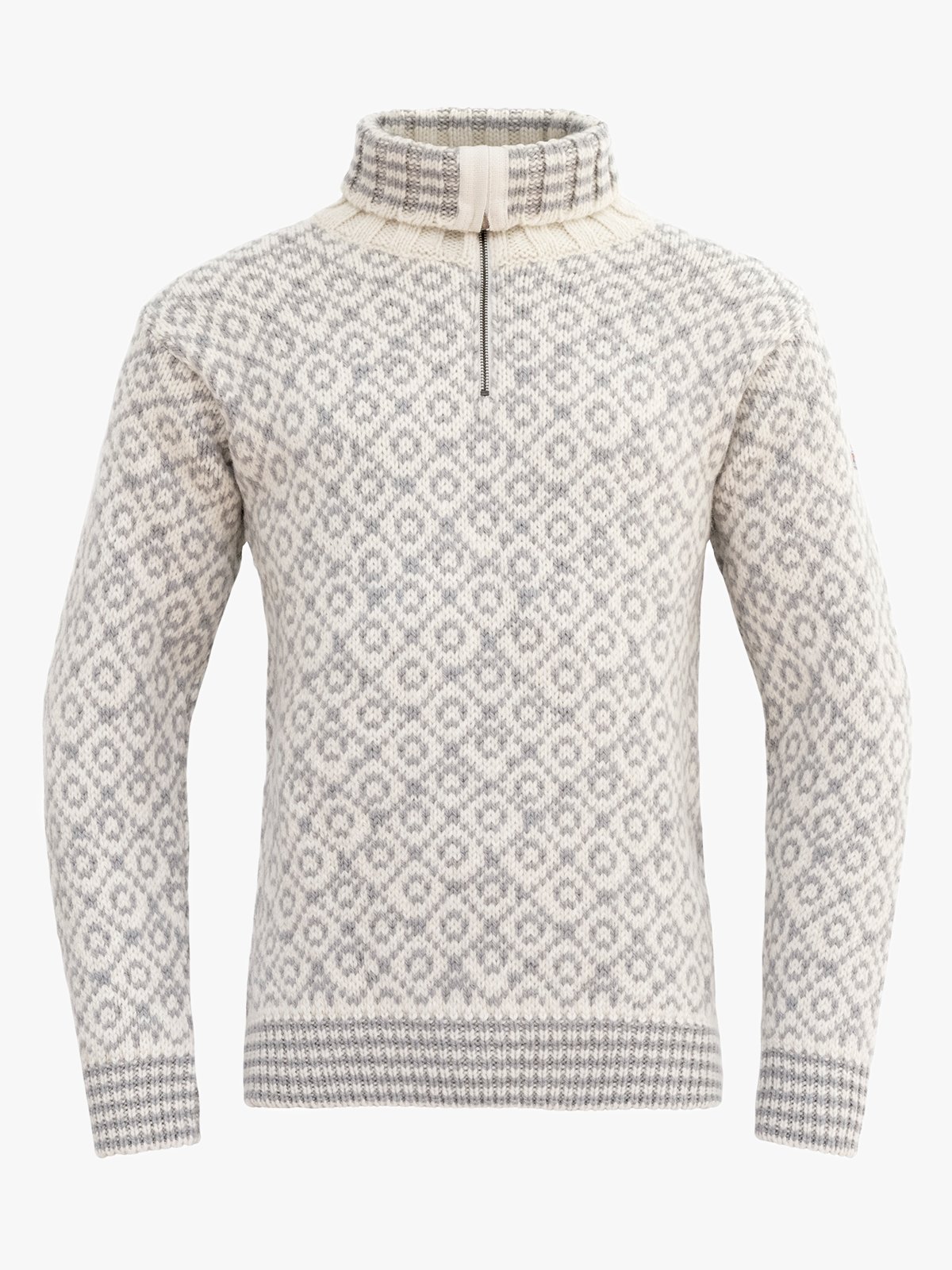 Devold Svalbard Wool Zip Neck Offwhite/Grey