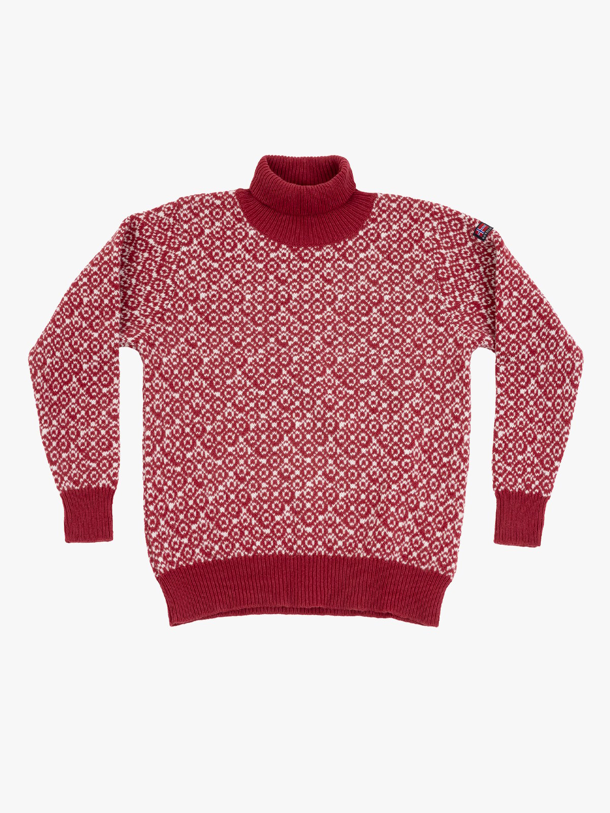 Devold Svalbard Refined High Neck Hindberry / Offwhite