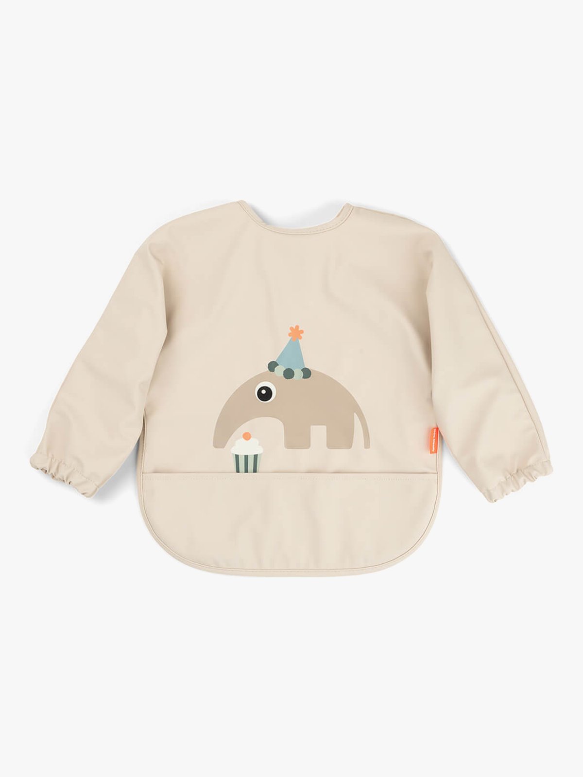 Done by Deer Sleeved pocket bib Celebration Sand