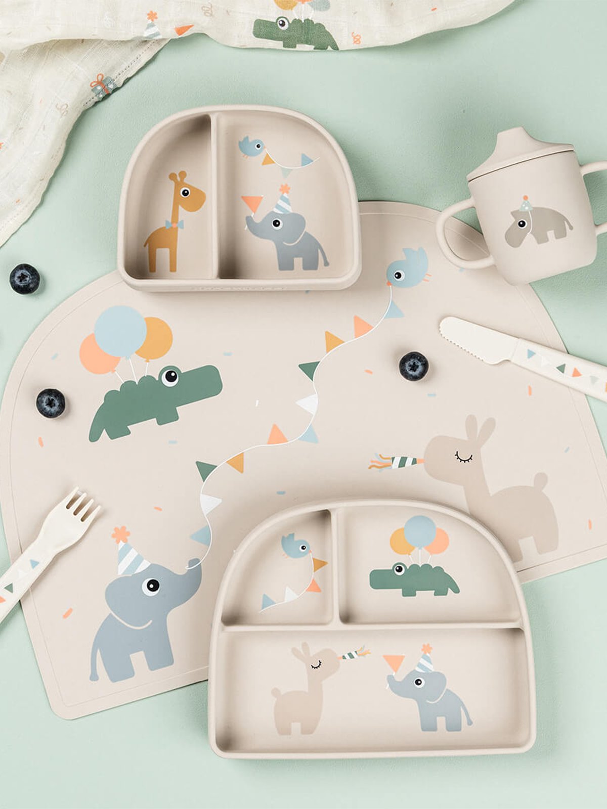 Done by Deer Silicone placemat Celebration Sand
