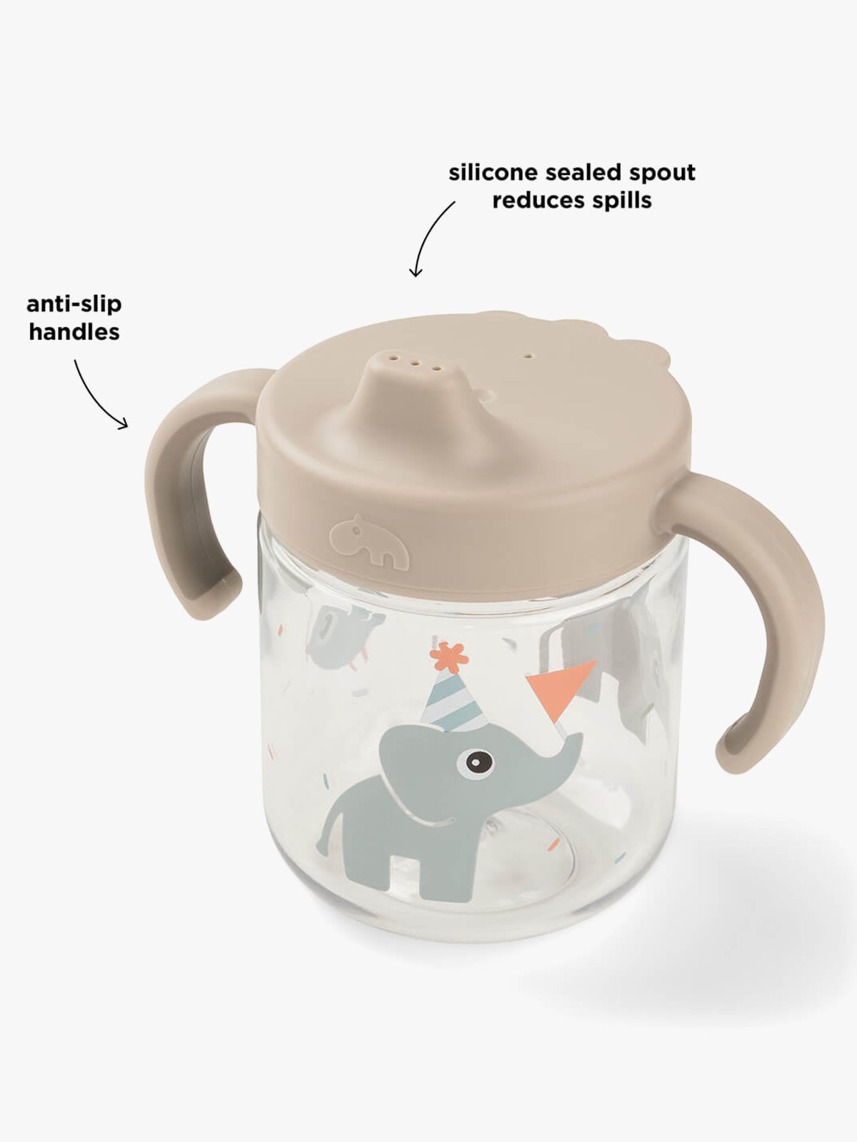 Done by Deer Learning spout cup 2-handle Celebration Sand