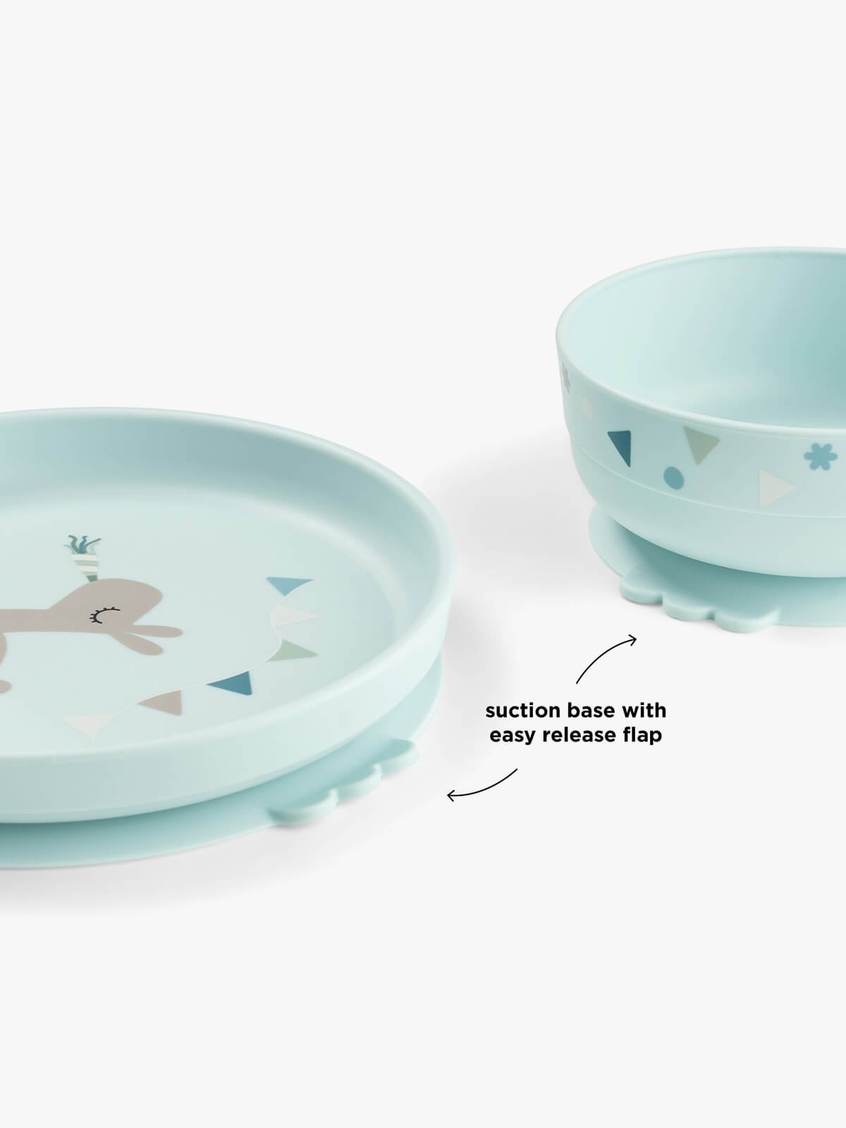 Done by Deer Foodie dinner set w/suction Celebration Blue