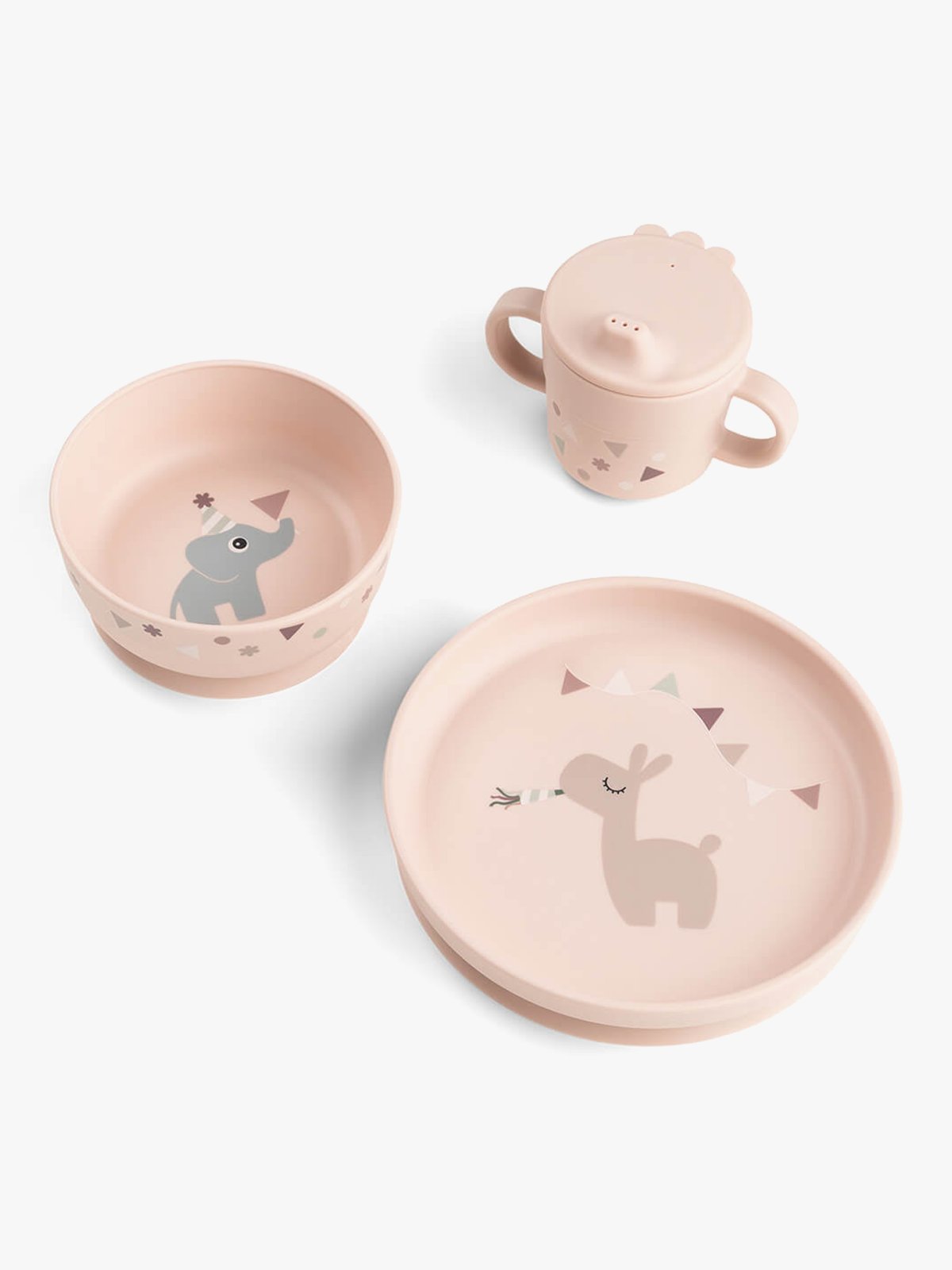 Done by Deer Foodie dinner set w/suction Celebration Powder