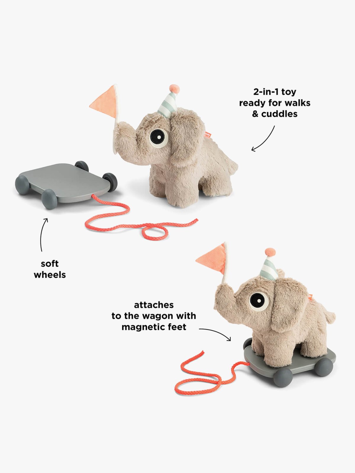 Done by Deer Pull along 2-in-1 toy Elphee Sand