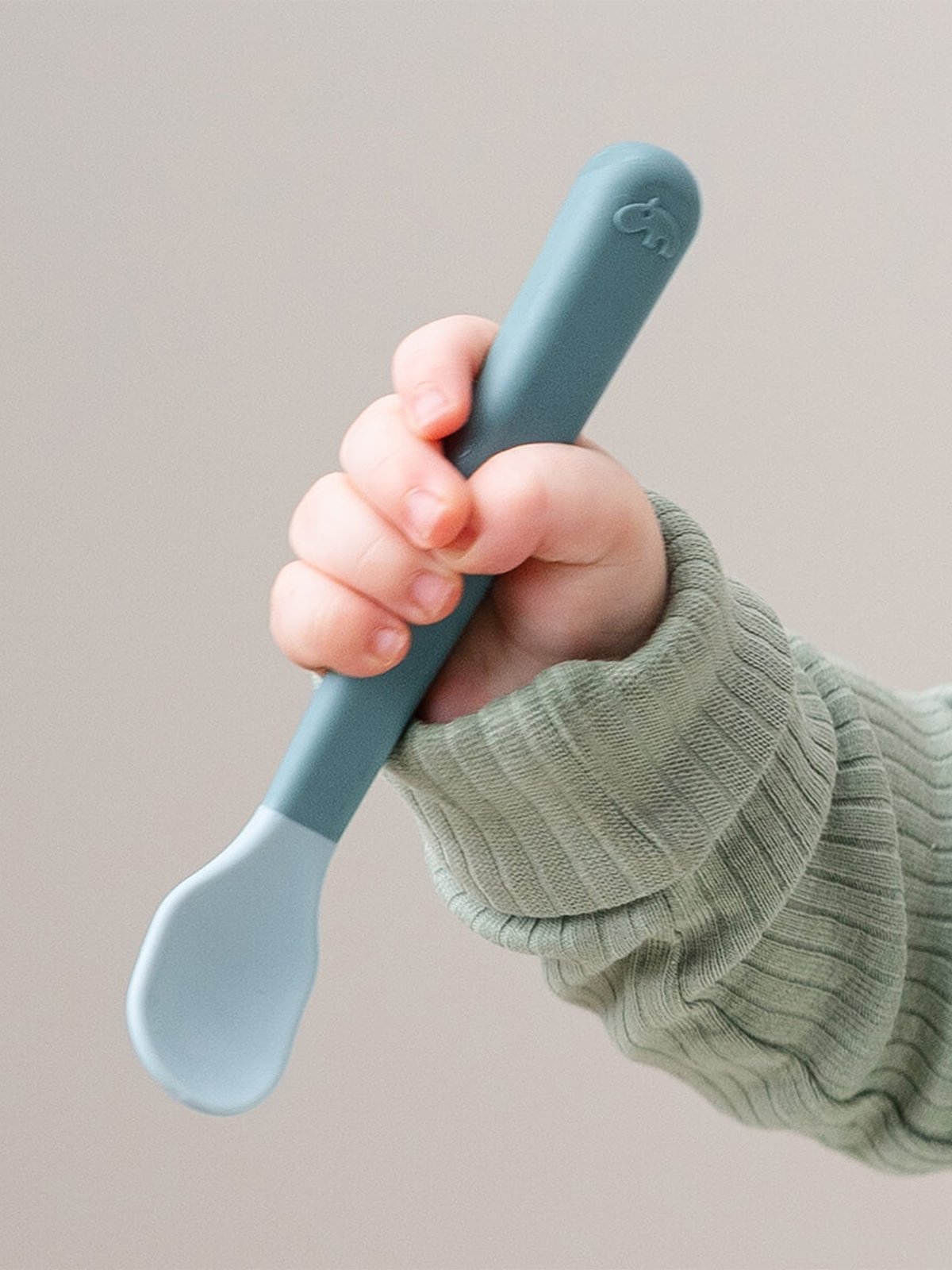 Done by Deer Foodie easy-grip baby spoon 3-pack Blue
