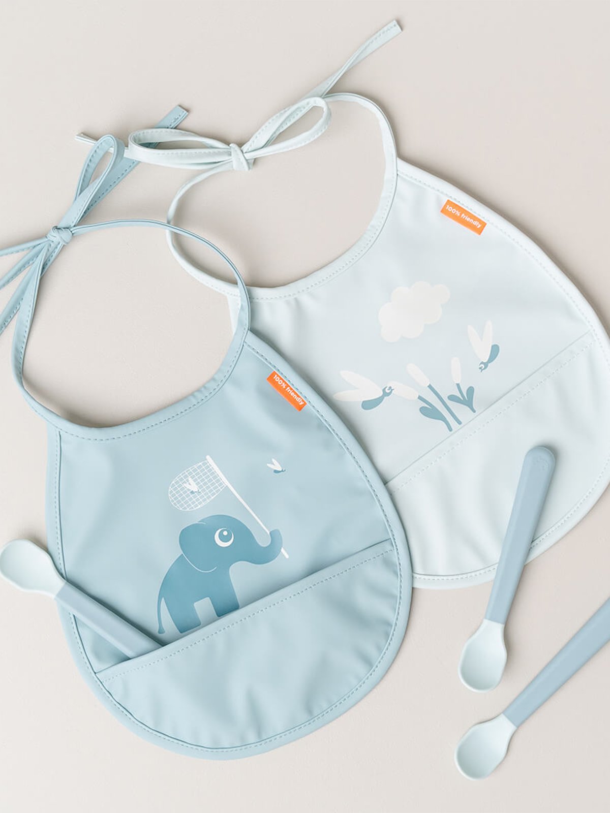 Done by Deer Foodie easy-grip baby spoon 3-pack Blue