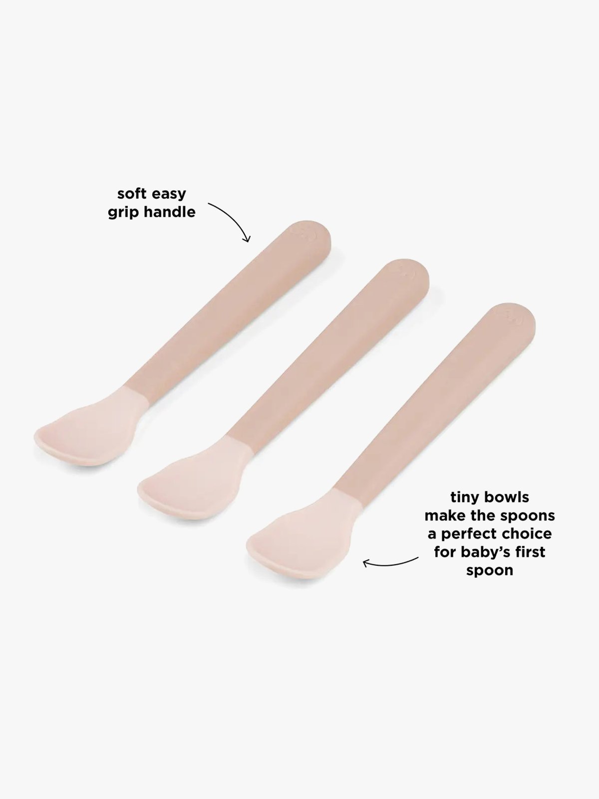 Done by Deer Foodie easy-grip baby spoon 3-pack Powder