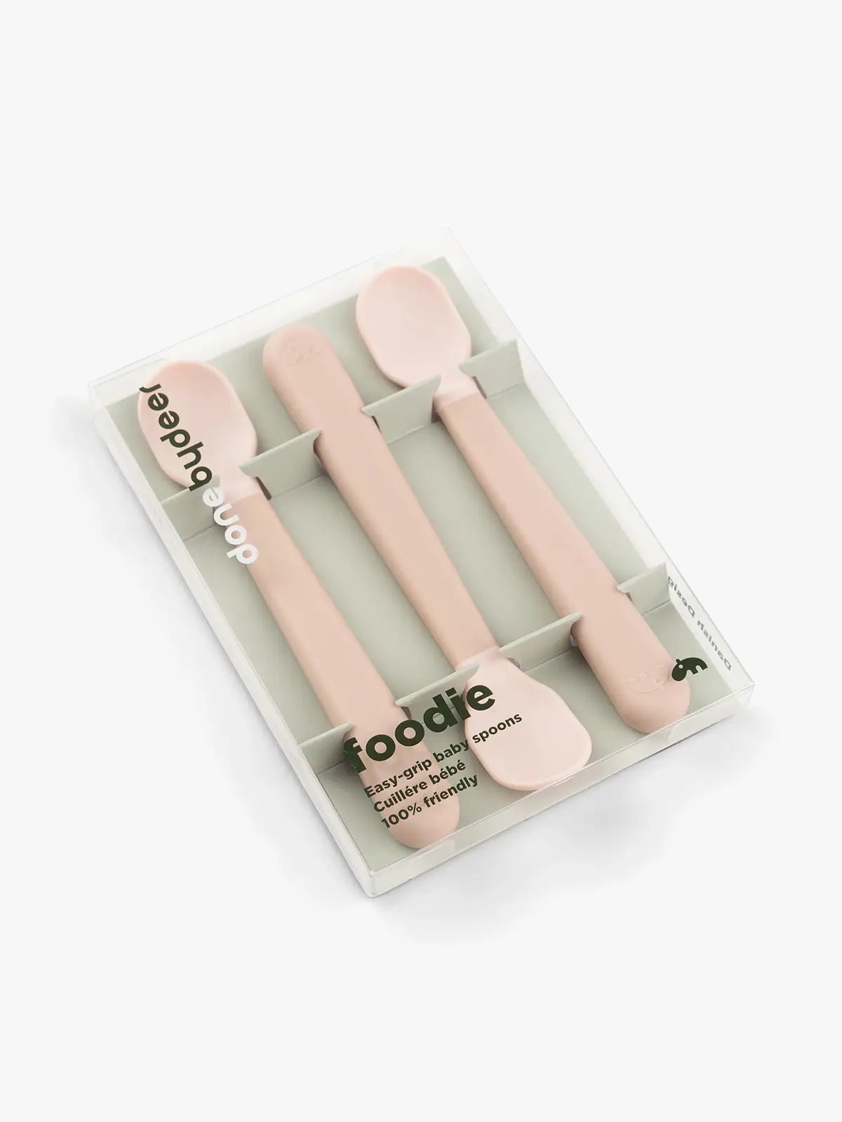 Done by Deer Foodie easy-grip baby spoon 3-pack Powder