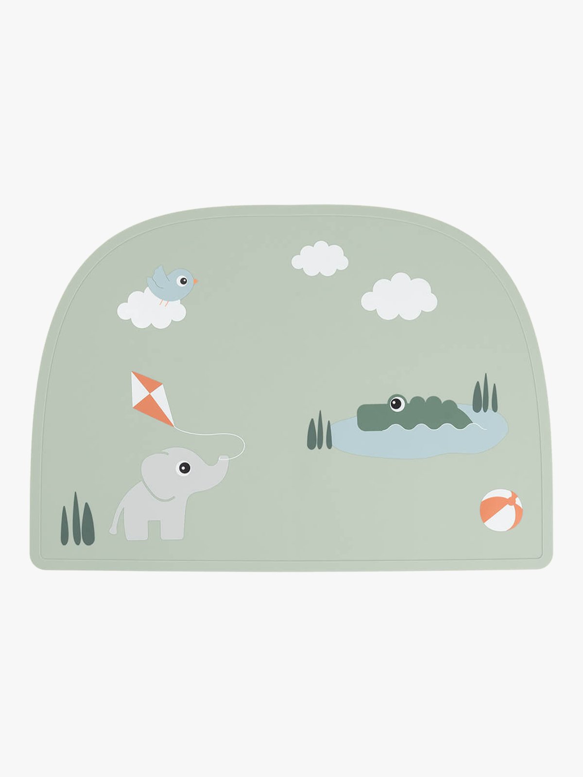 Done by Deer Silicone placemat Playground Green