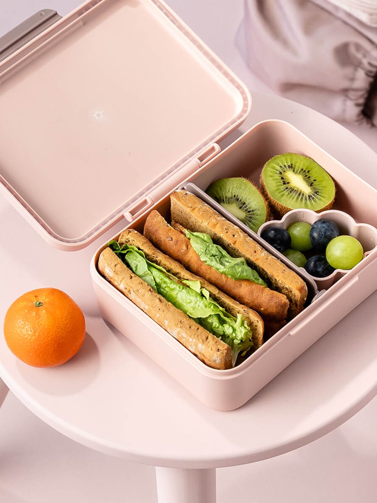 Done by Deer Lunch box w/divider Tiny farm Powder