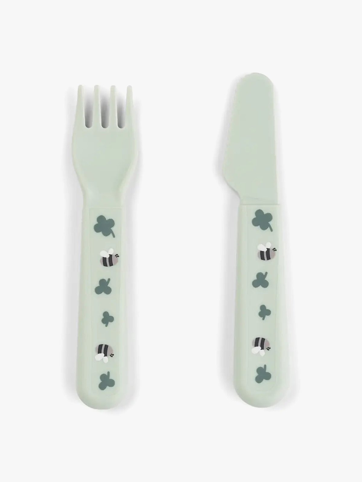 Done by Deer Foodie dinner set w/suction Tiny farm Green