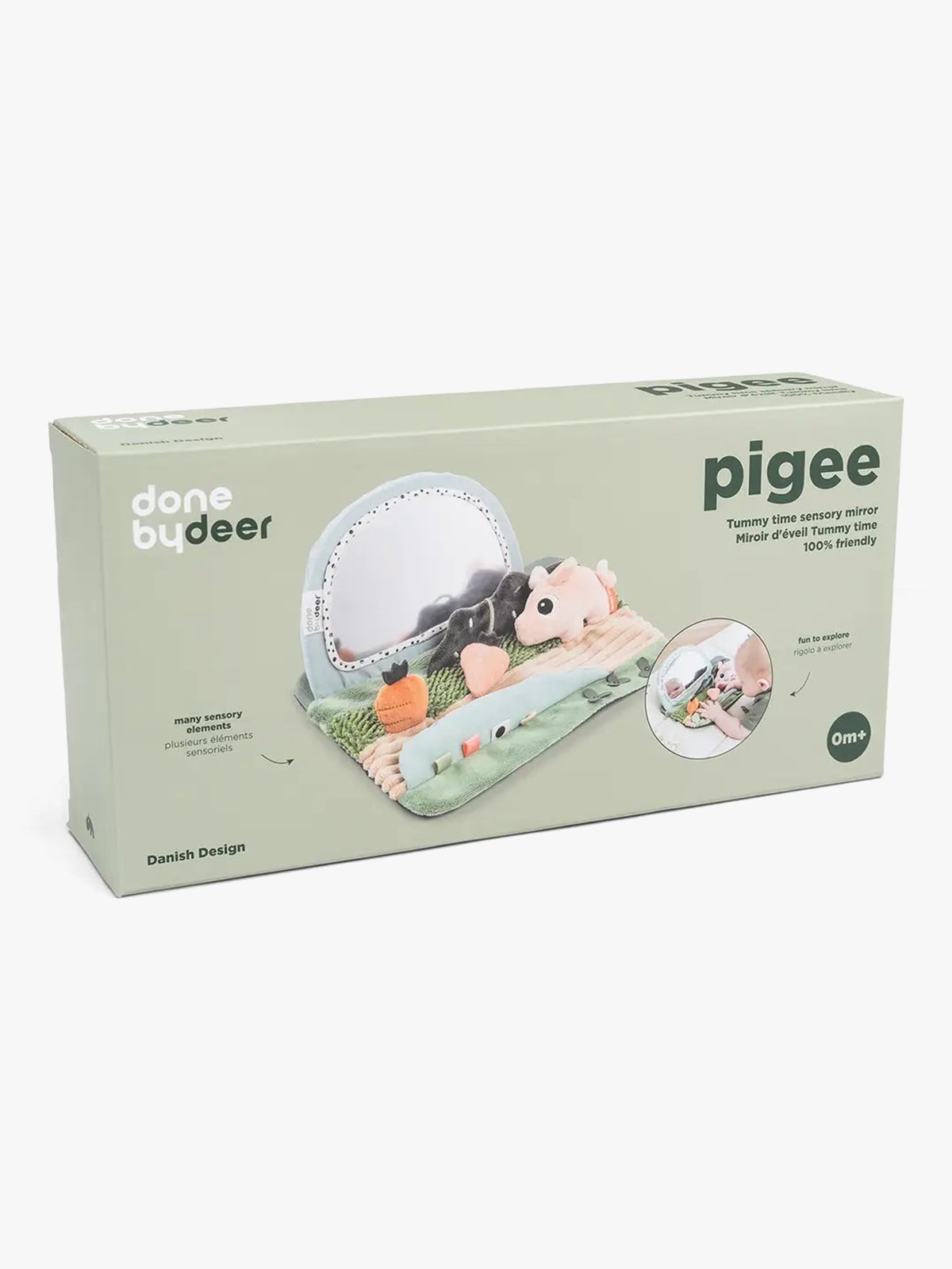 Done by Deer Tummy time sensory mirror Tiny farm Colour Mix