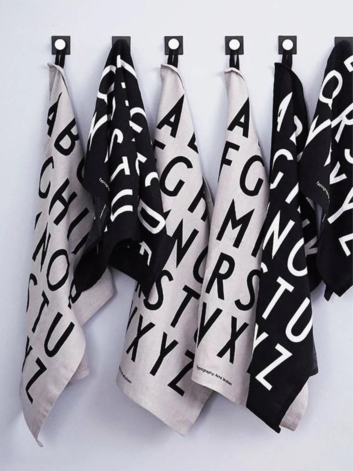 Design Letters Classic Tea Towel Black